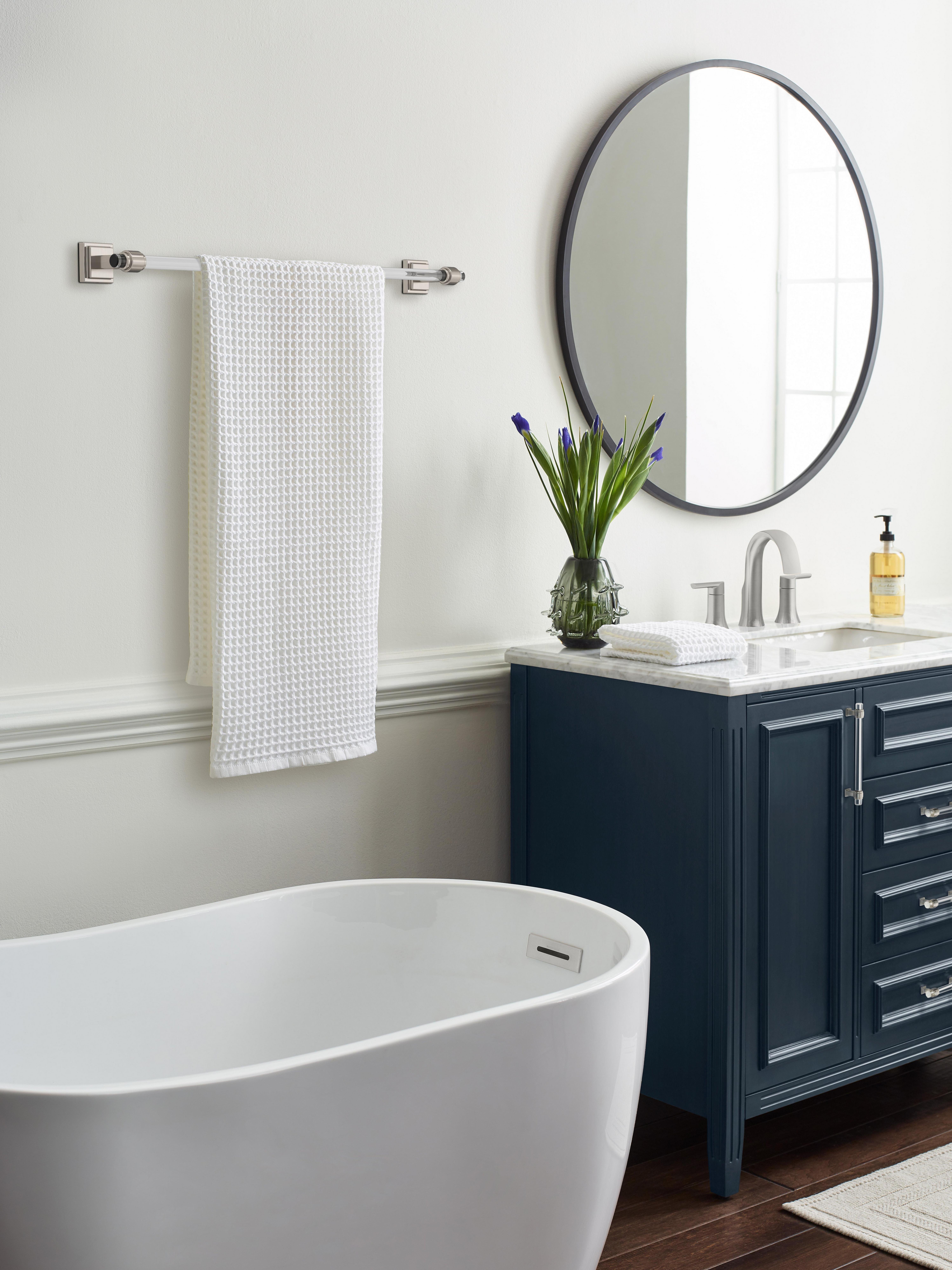 Glacio 6-5/16 in. Center-to-Center Clear and Satin Nickel Cabinet Pull