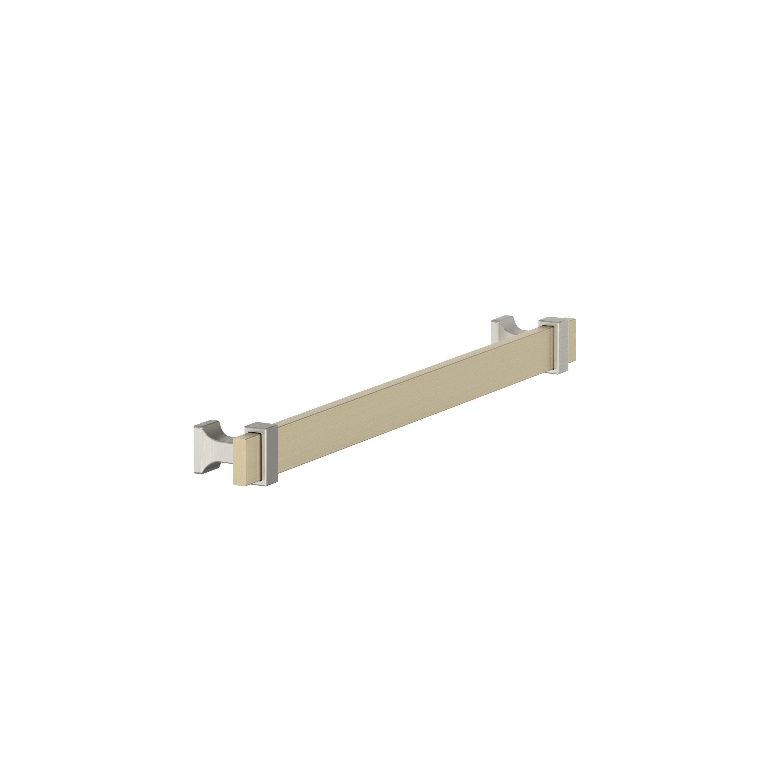 Overton 8-13/16 in. Center-to-Center Golden Champagne and Satin Nickel Cabinet Pull