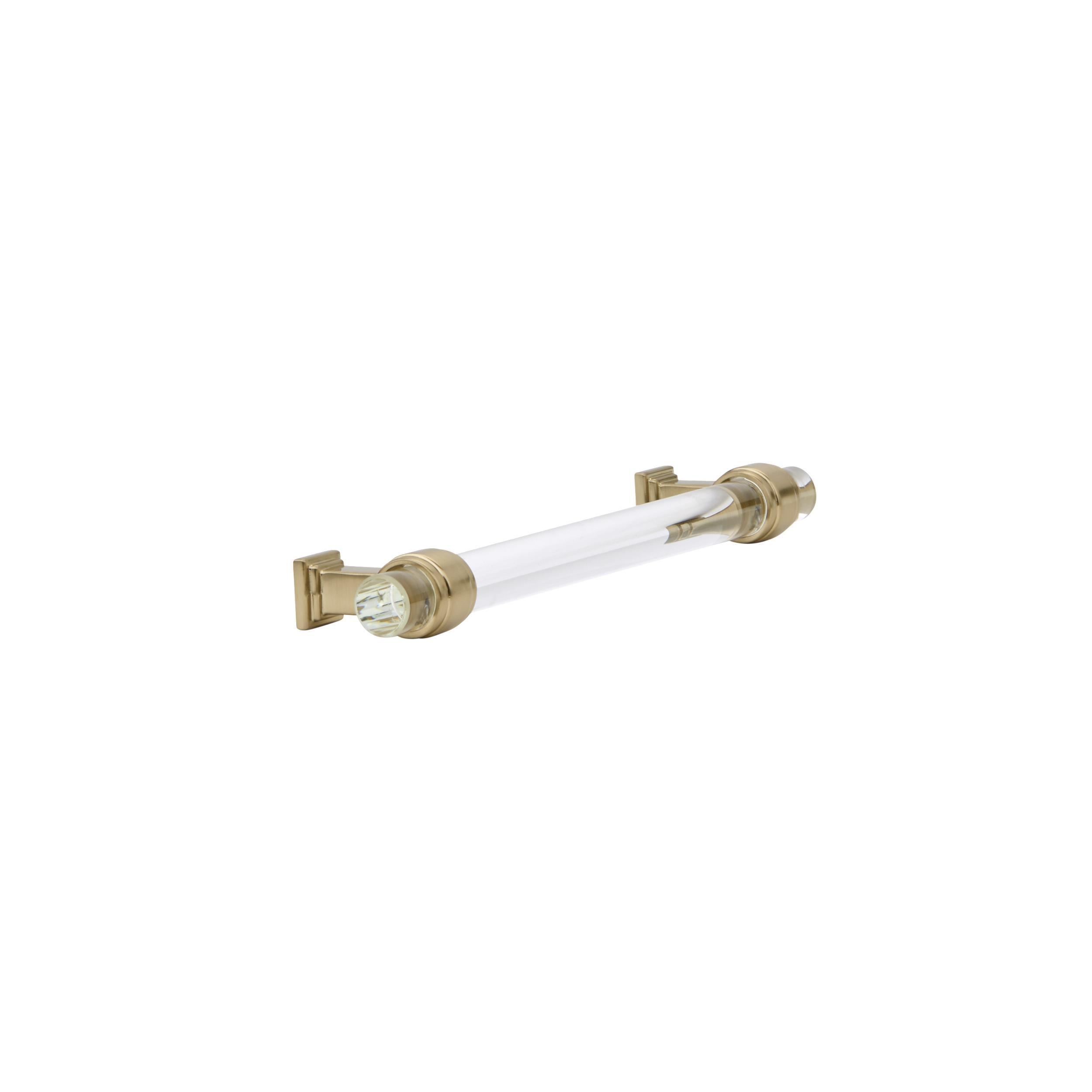 Glacio 6-5/16 in. Center-to-Center Clear and Champagne Bronze Cabinet Pull