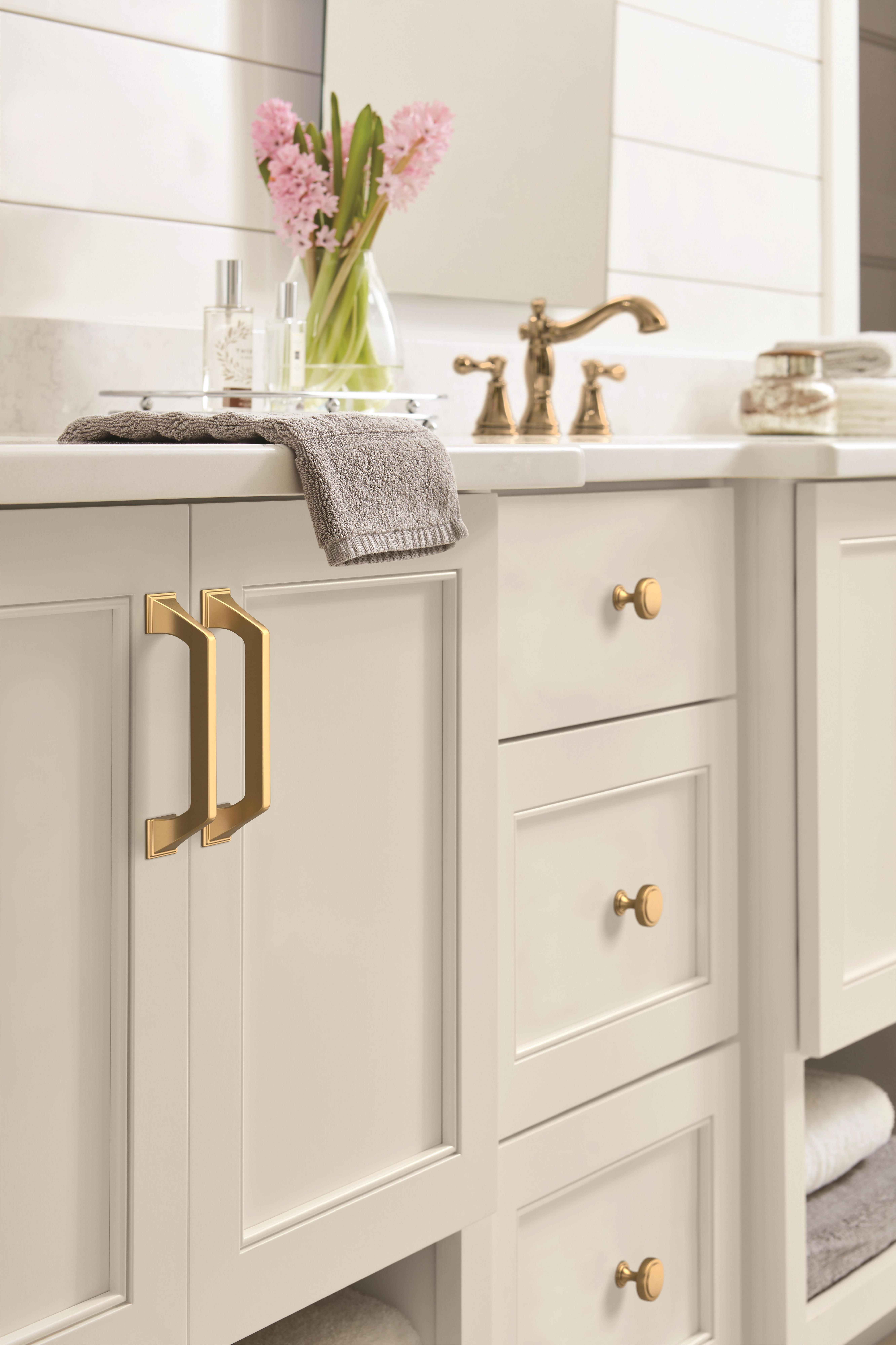 Exceed 5-1/16 in. Center-to-Center Champagne Bronze Cabinet Pull