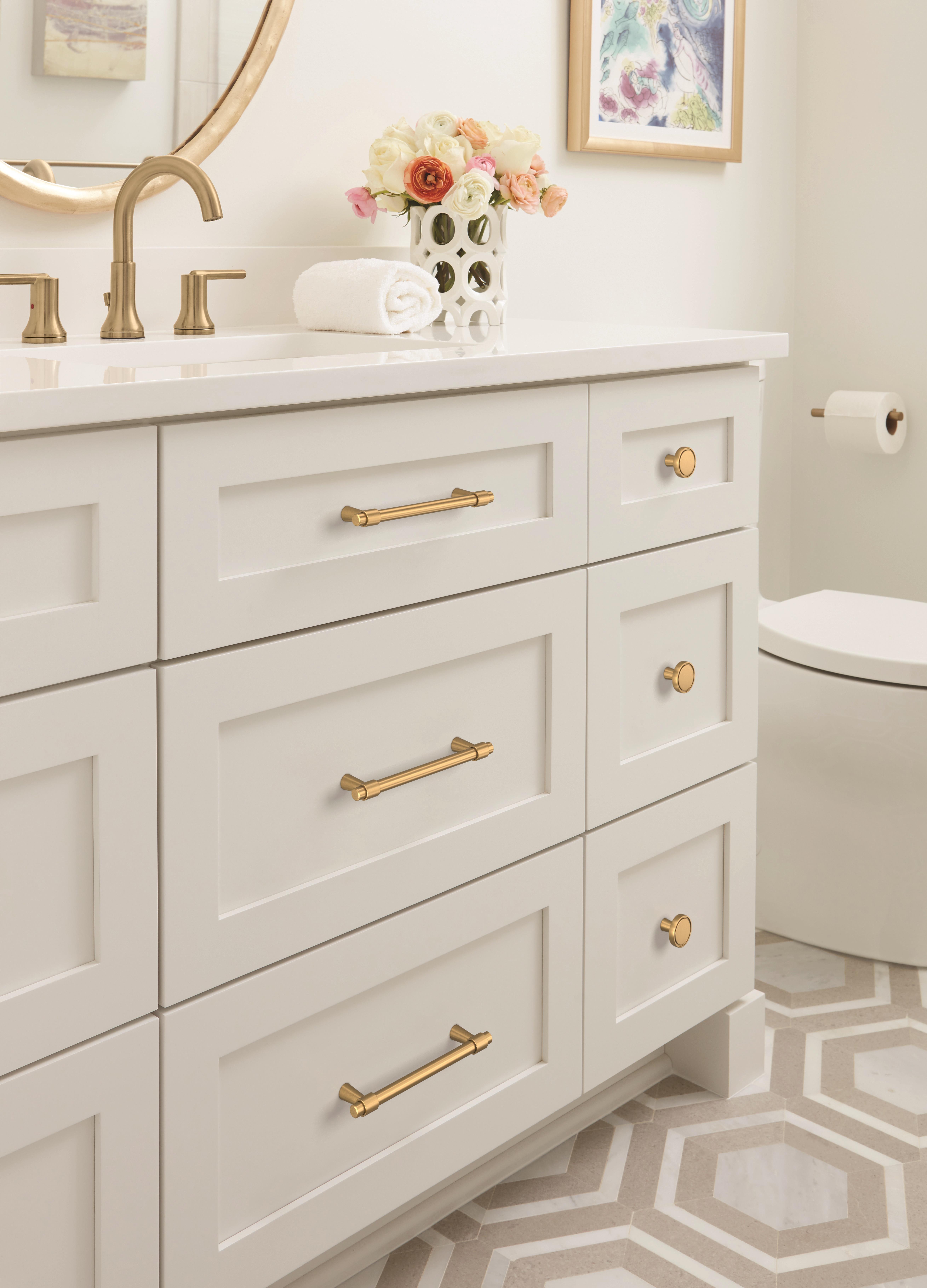 Destine 5-1/16 in. Center-to-Center Champagne Bronze Cabinet Pull