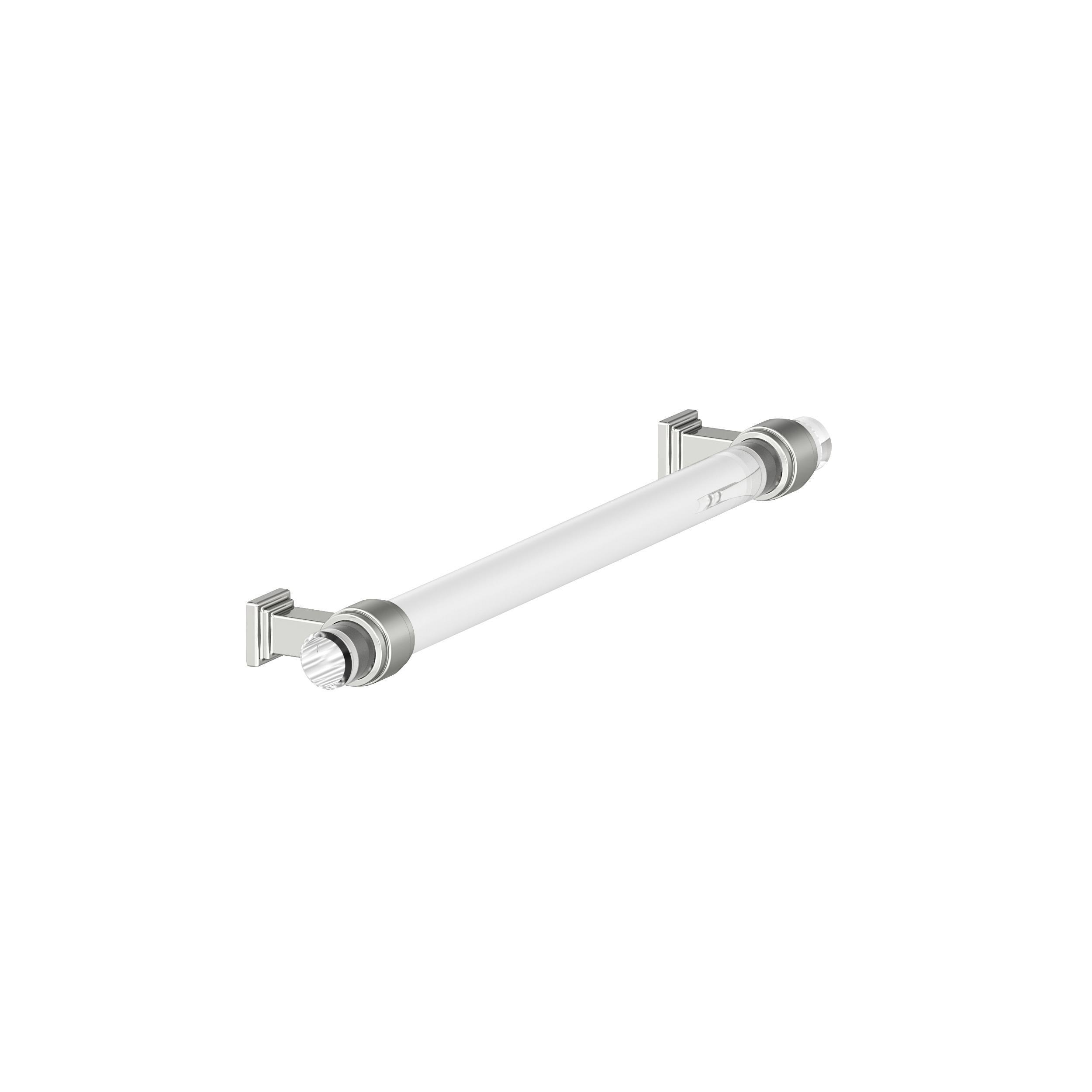 Glacio 8 in. Center-to-Center Clear and Polished Chrome Cabinet Pull