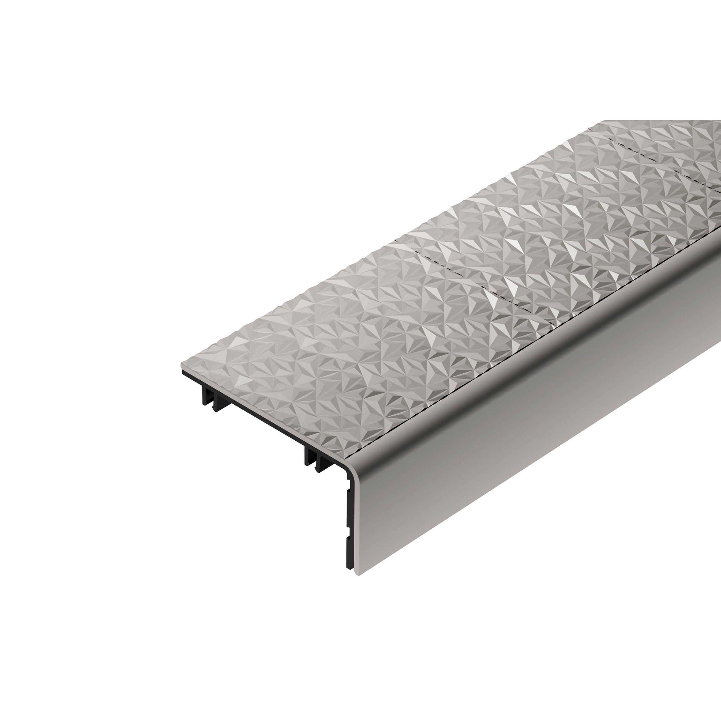 Schluter Trep-V 2-3/8in. Stone Gray Insert 6ft.7in.