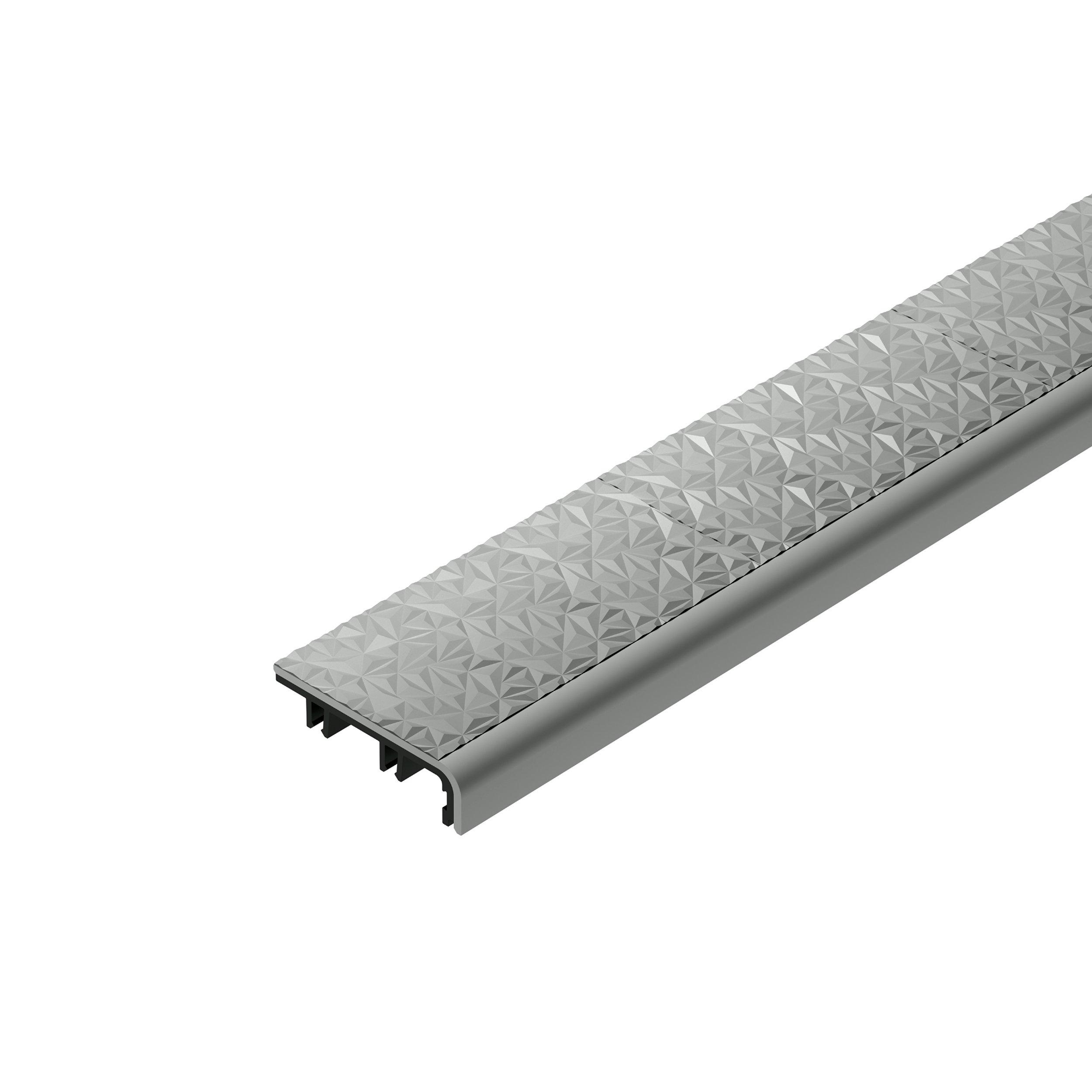 Schluter Trep-V 1-21/32in. Light Gray Insert 6ft.7in.