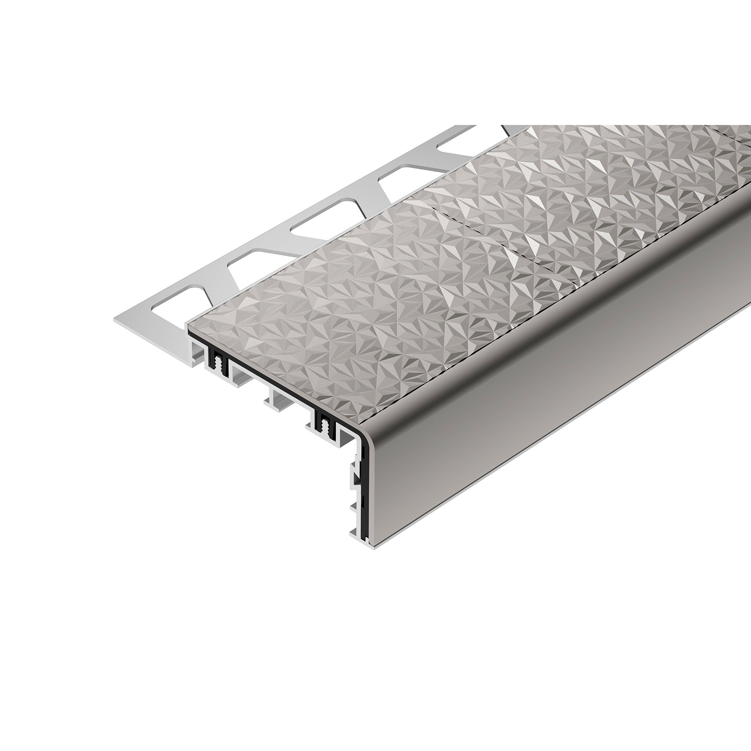 Schluter Trep-V 1/2in. Stone Gray Tread  6ft.7in.