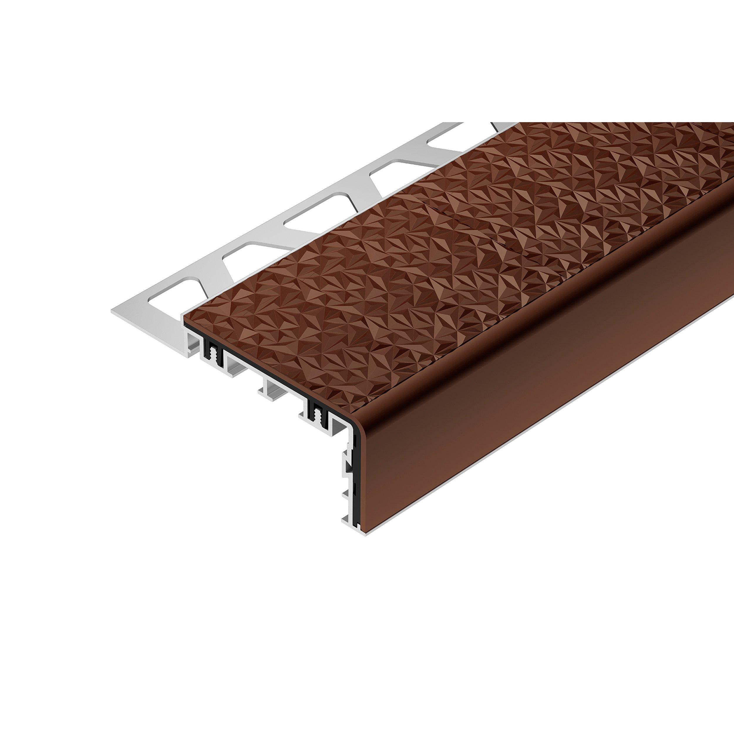 Schluter Trep-V 1/2in. Nut Brown Tread  4ft.11in.