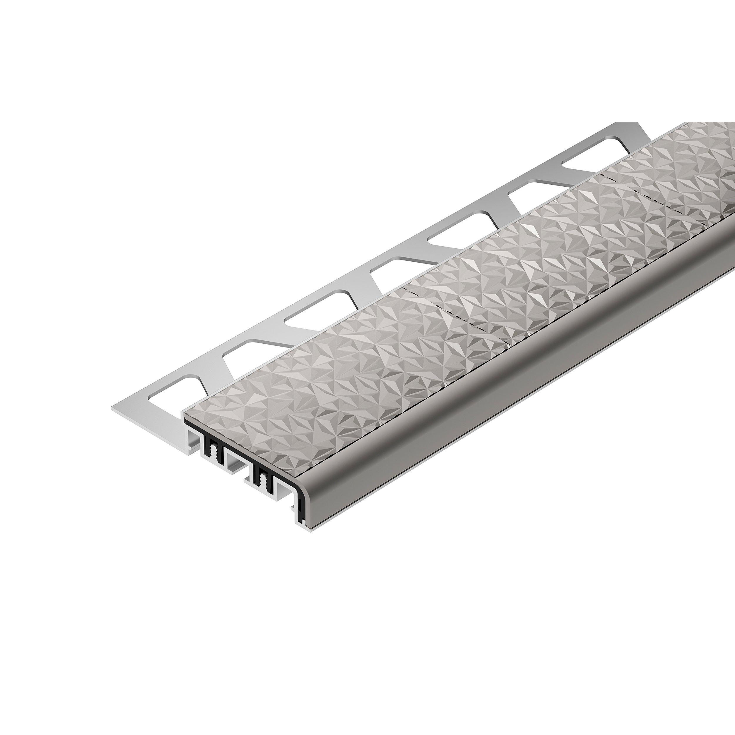Schluter Trep-V 1/2in. Stone Gray Tread  6ft.7in.