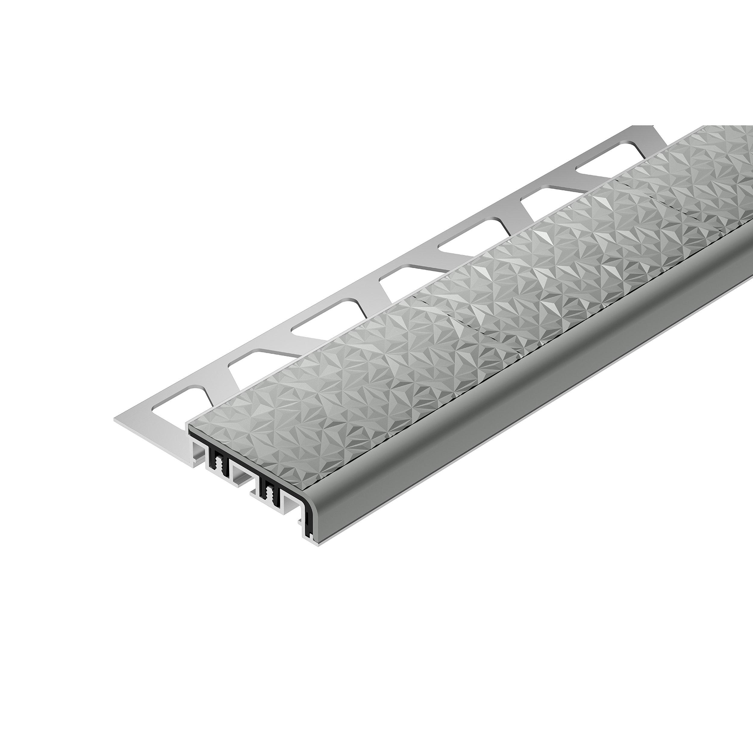 Schluter Trep-V 1/2in. Light Gray Tread  6ft.7in.