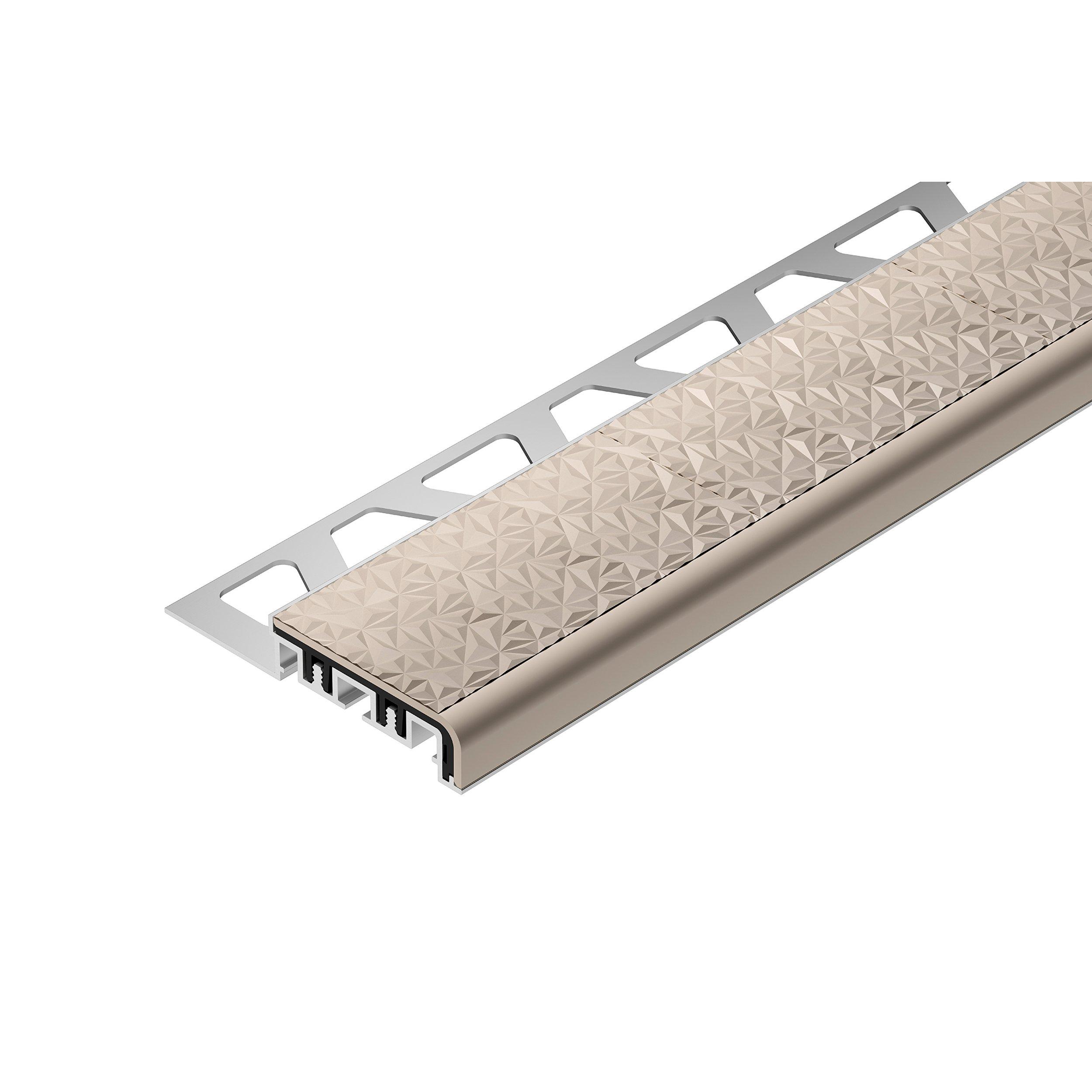 Schluter Trep-V 1/2in. Sand Pebble Tread  4ft.11in.