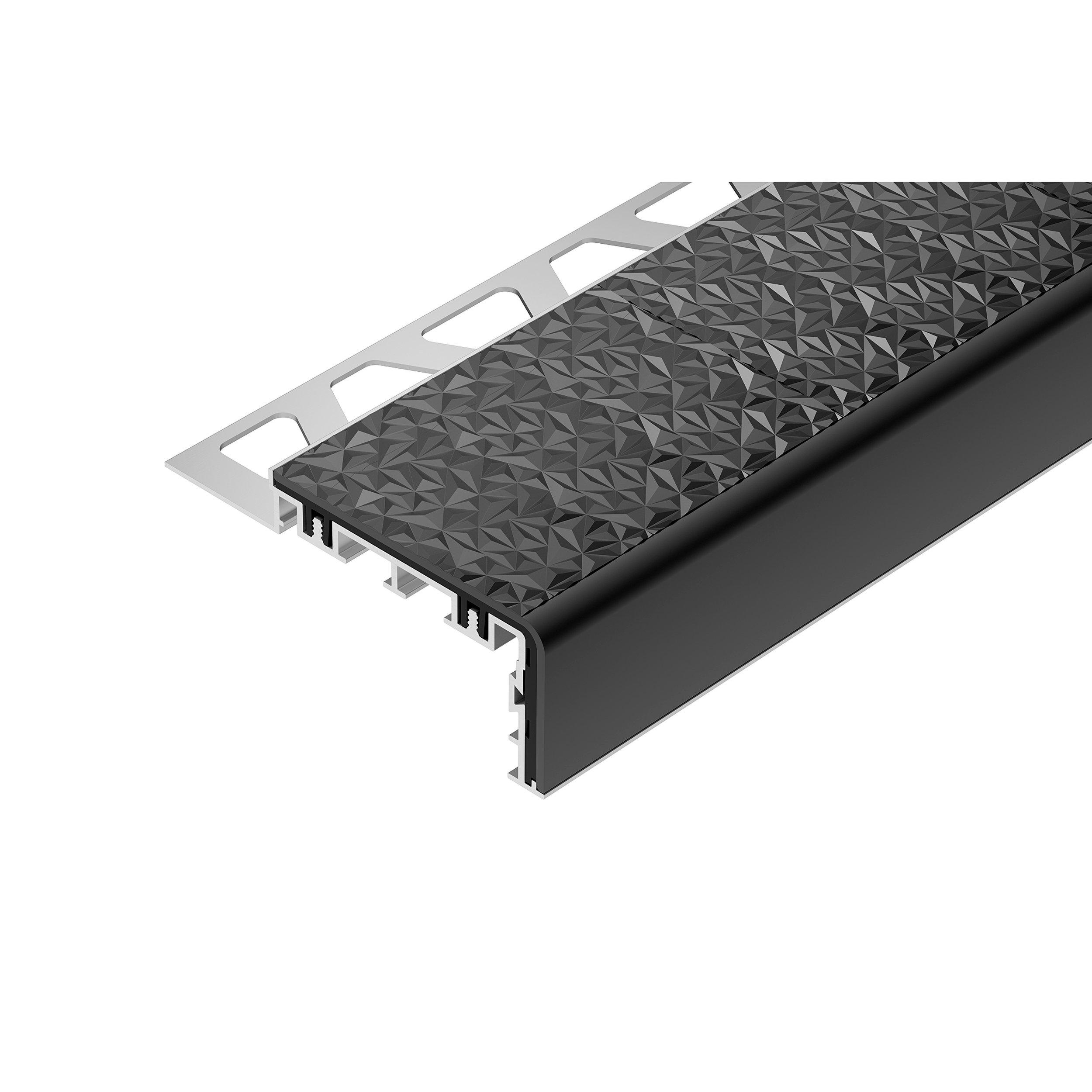 Schluter Trep-V 7/16in. Grout Gray Tread  4ft.11in.
