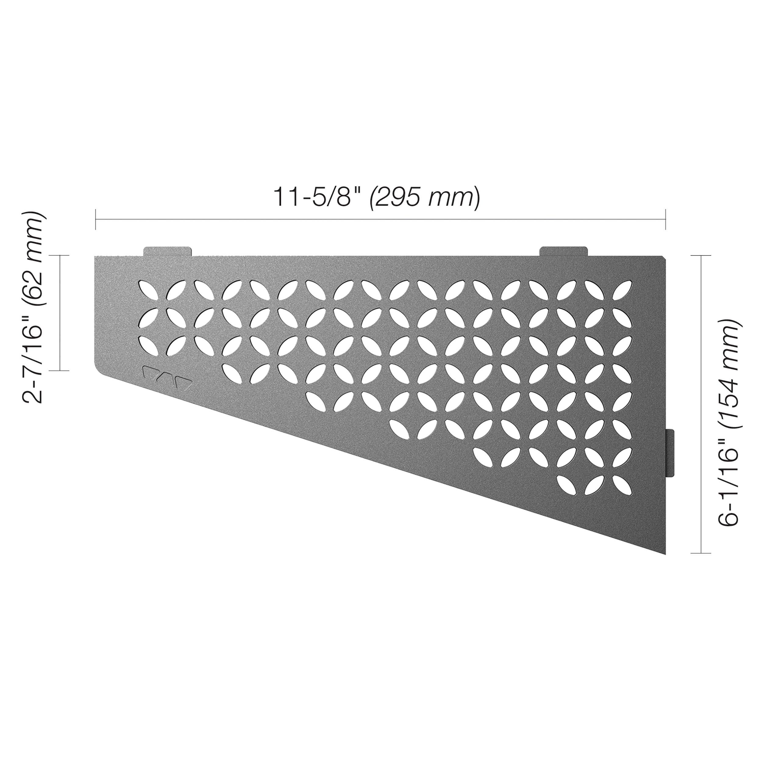 Schluter Shelf Quadrilateral Floral Pewter