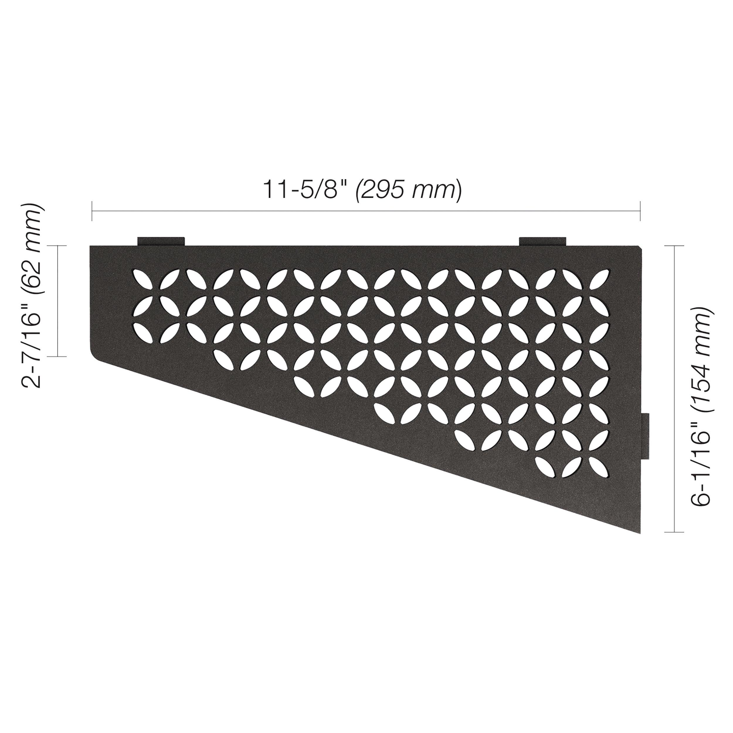 Schluter Shelf Quadrilateral Floral Dark Anthracite