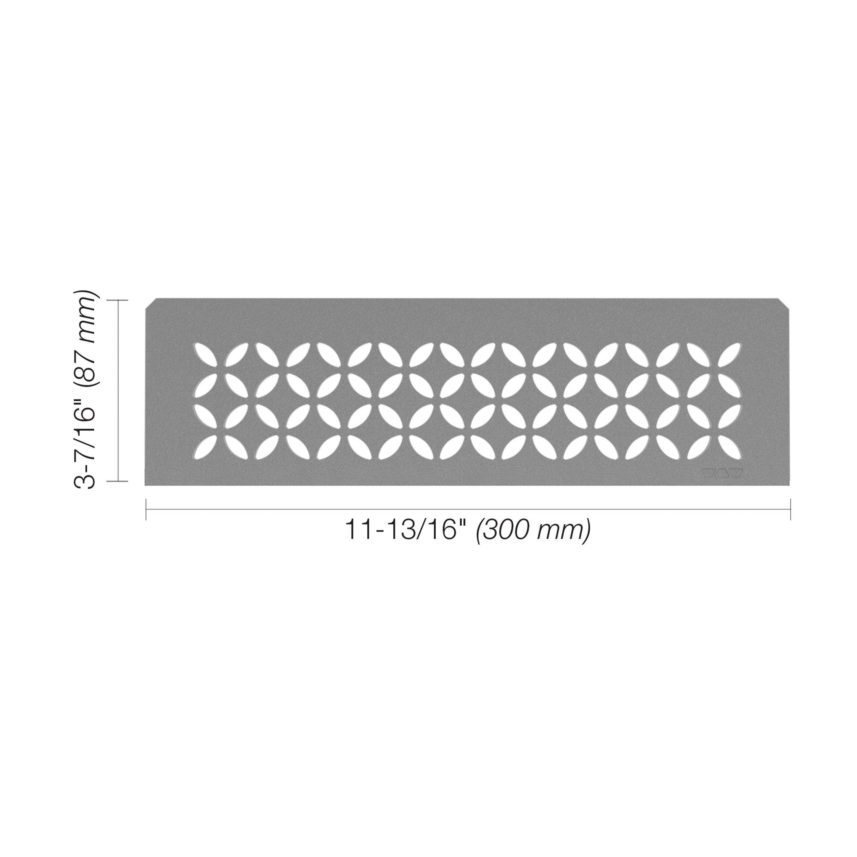 Schluter Shelf Rectangular Niche Floral Pewter