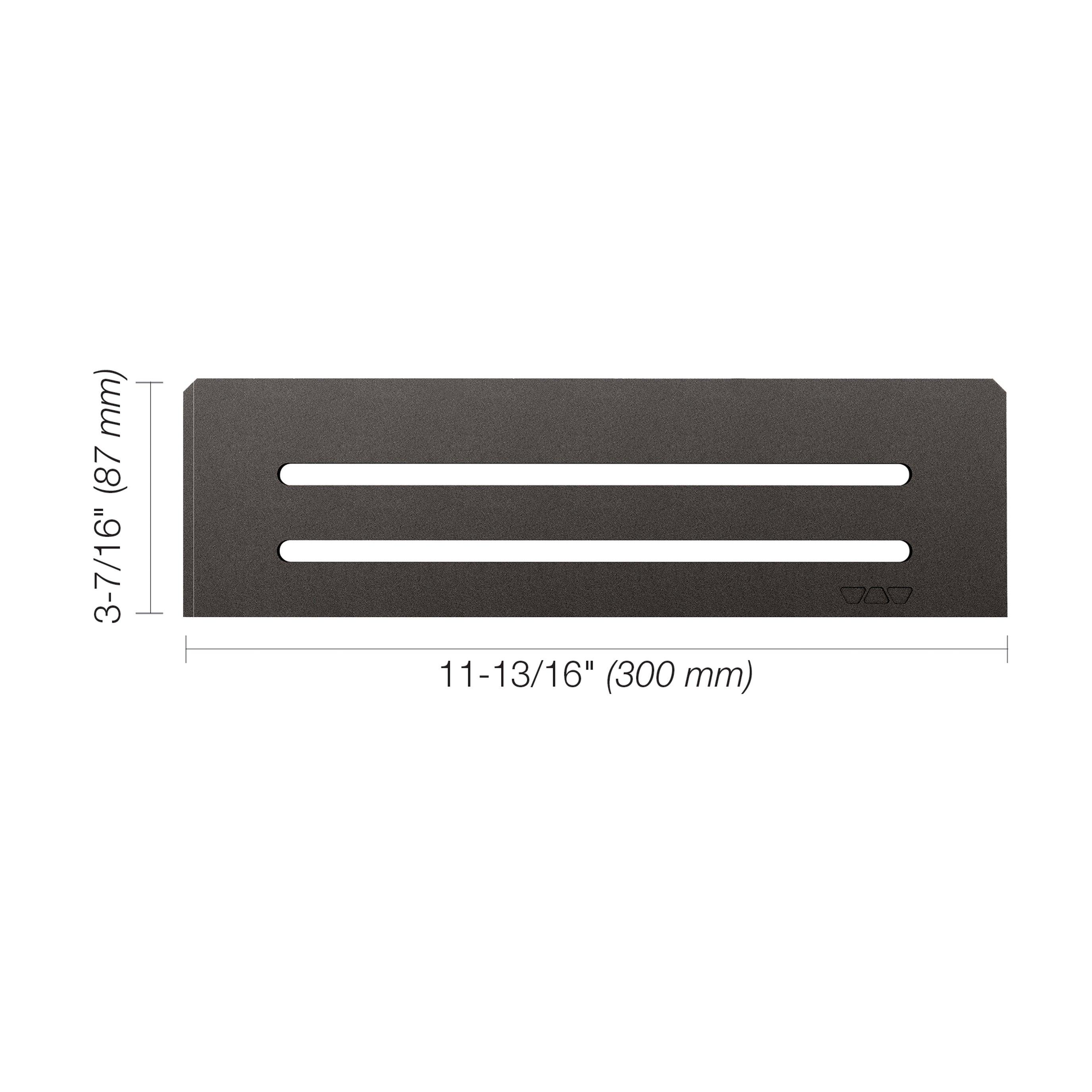 Schluter Shelf Rectangular Niche Wave Dark Anthracite