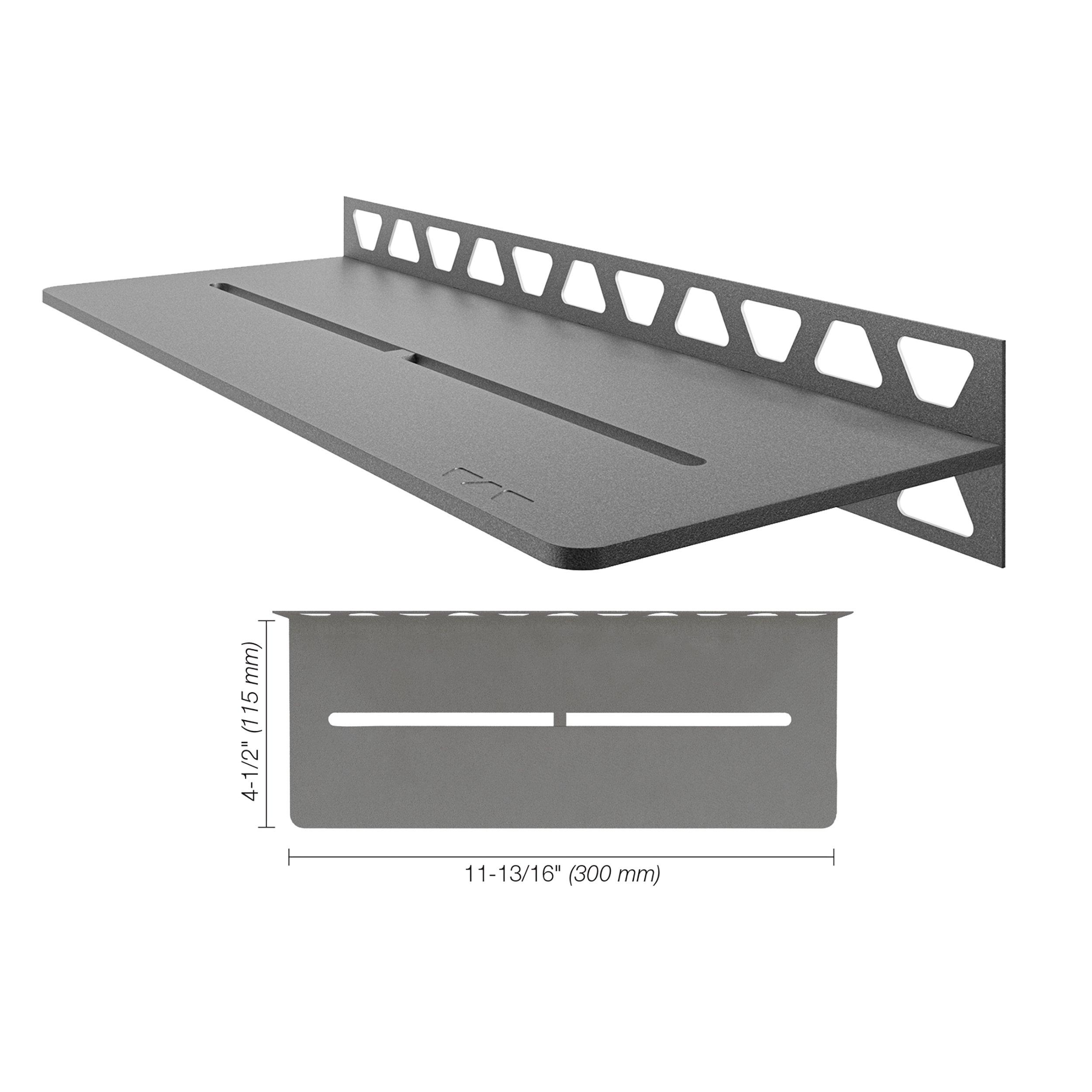 Schluter Shelf Rectangular Wall Pure Pewter