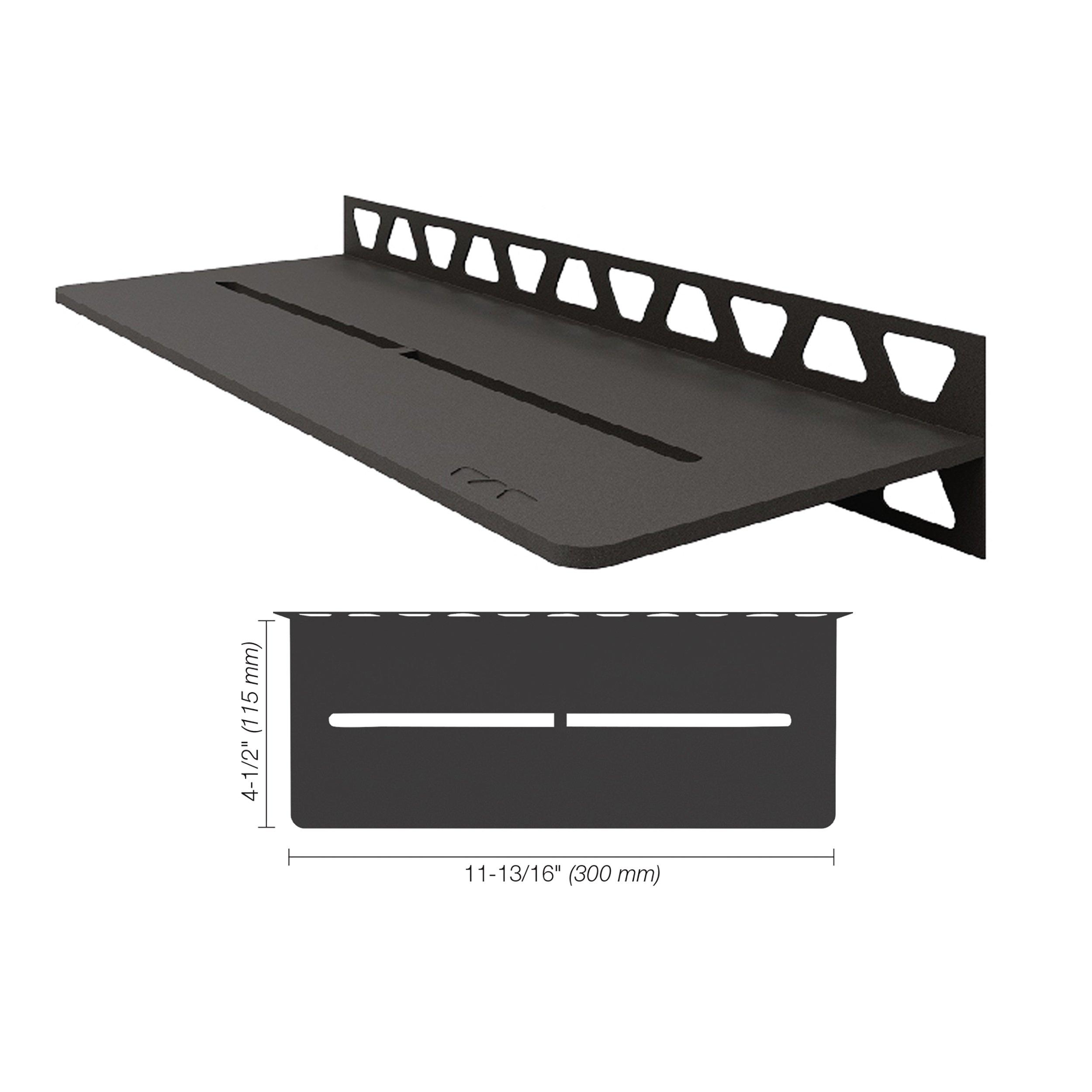 Schluter Shelf Rectangular Wall Pure Dark Anthracite