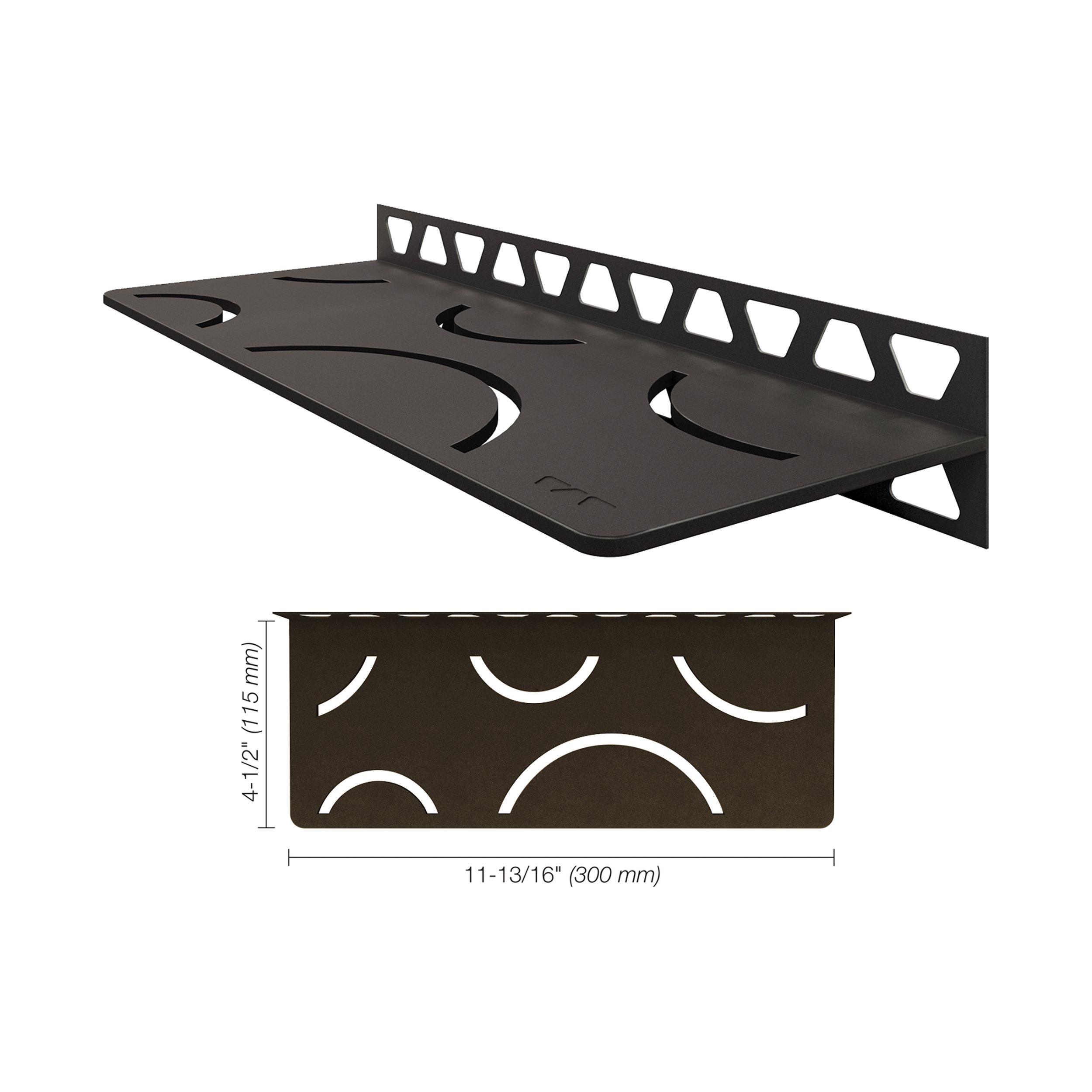 Schluter Shelf Rectangular Wall Curve Dark Anthracite
