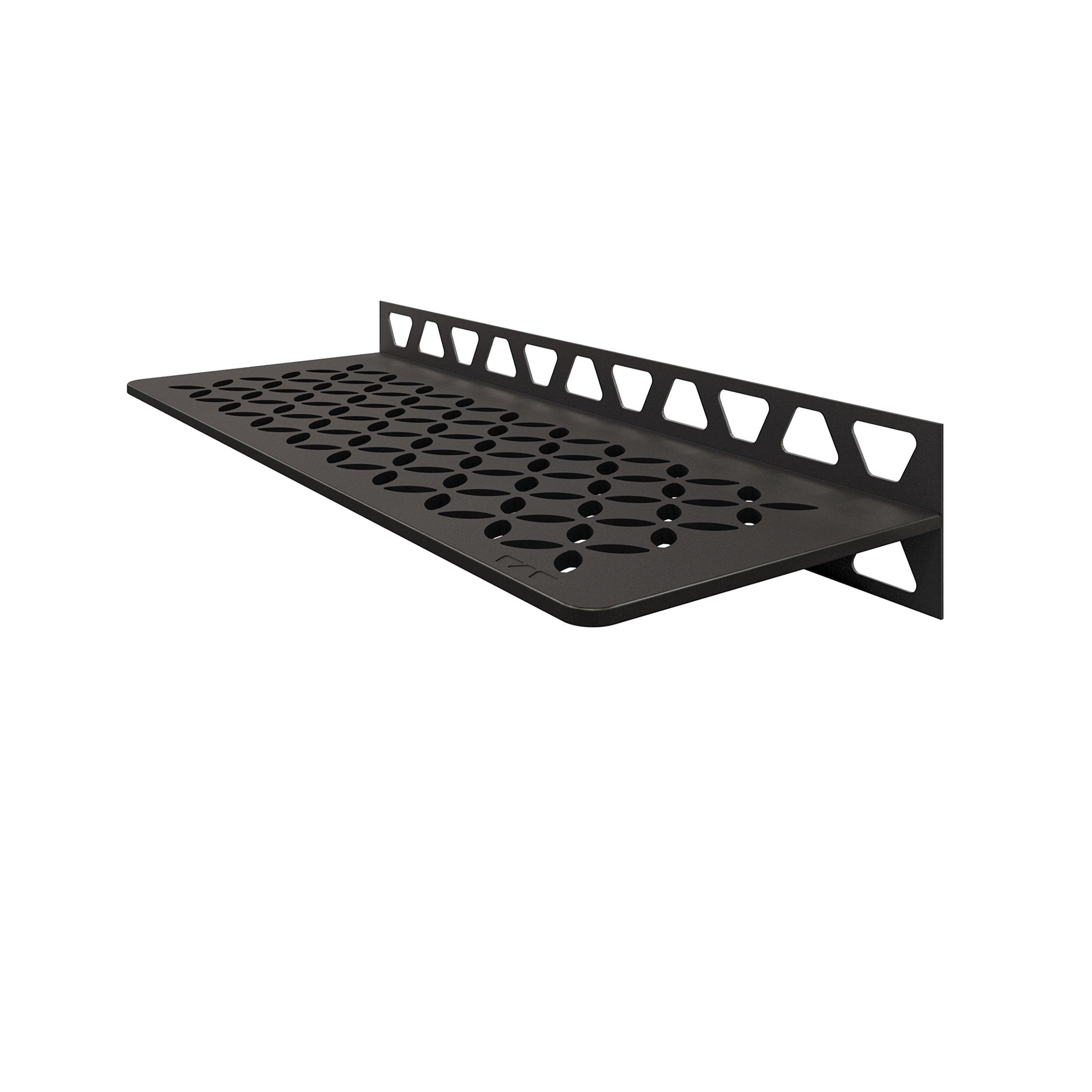 Schluter Shelf Rectangular Wall Floral Dark Anthracite