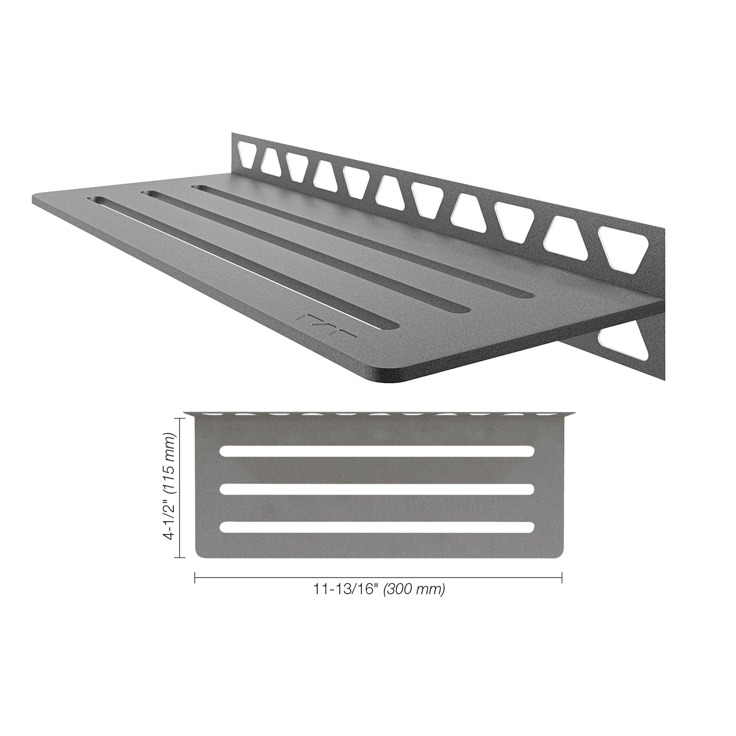 Schluter Shelf Rectangular Wall Wave Pewter