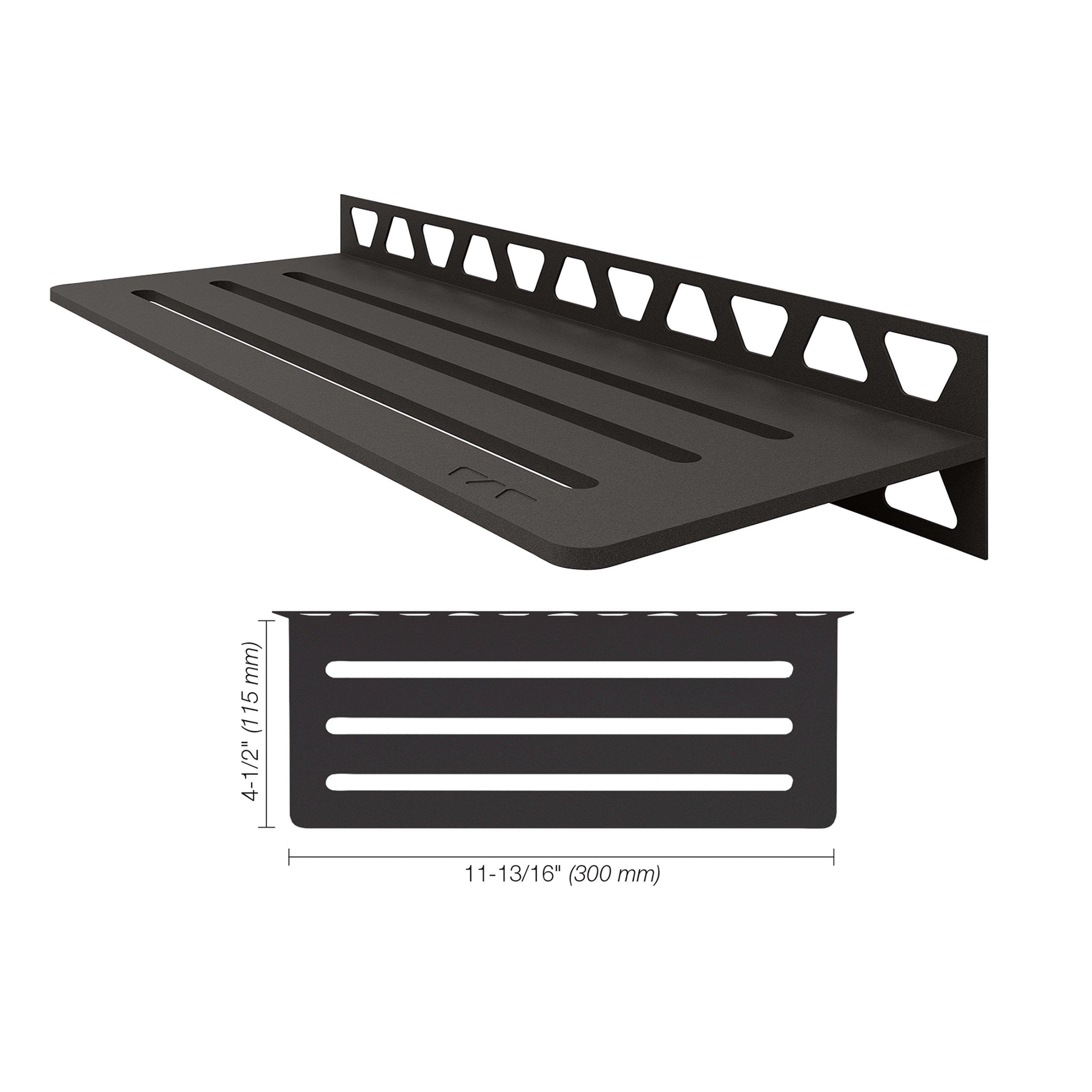 Schluter Shelf Rectangular Wall Wave Dark Anthracite