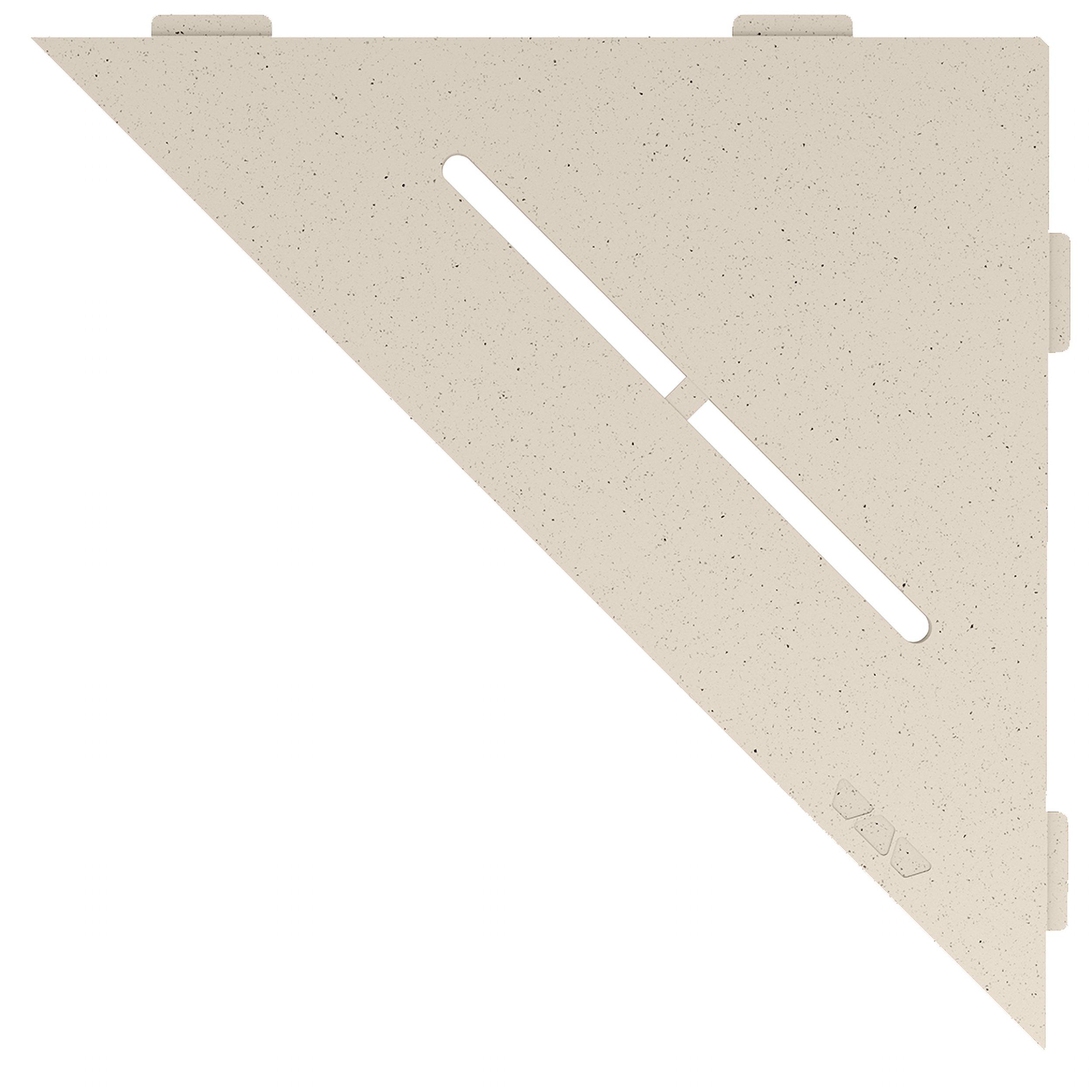 Schluter Shelf Triangular Corner Pure Ivory