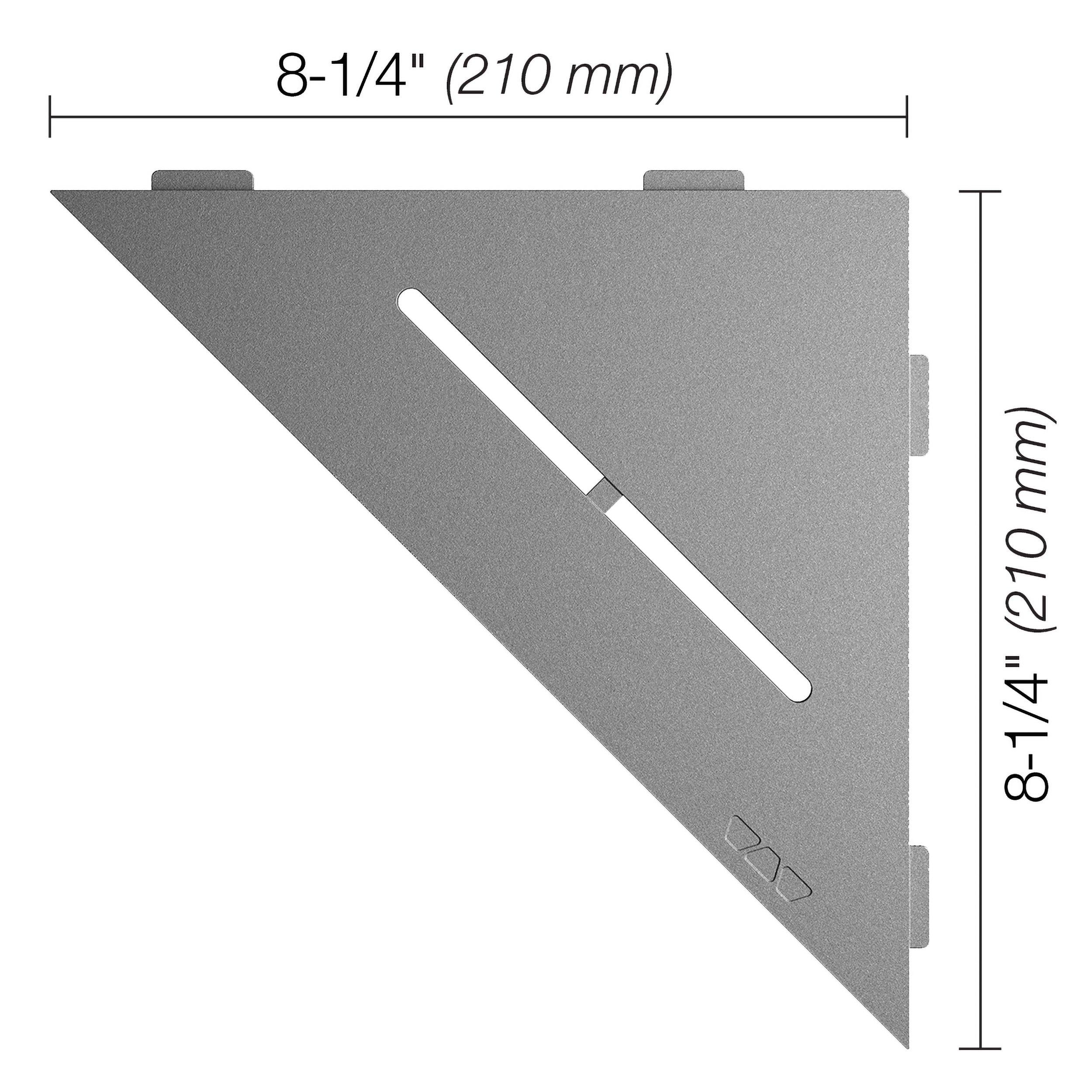 Schluter Shelf Triangular Corner Pure Pewter