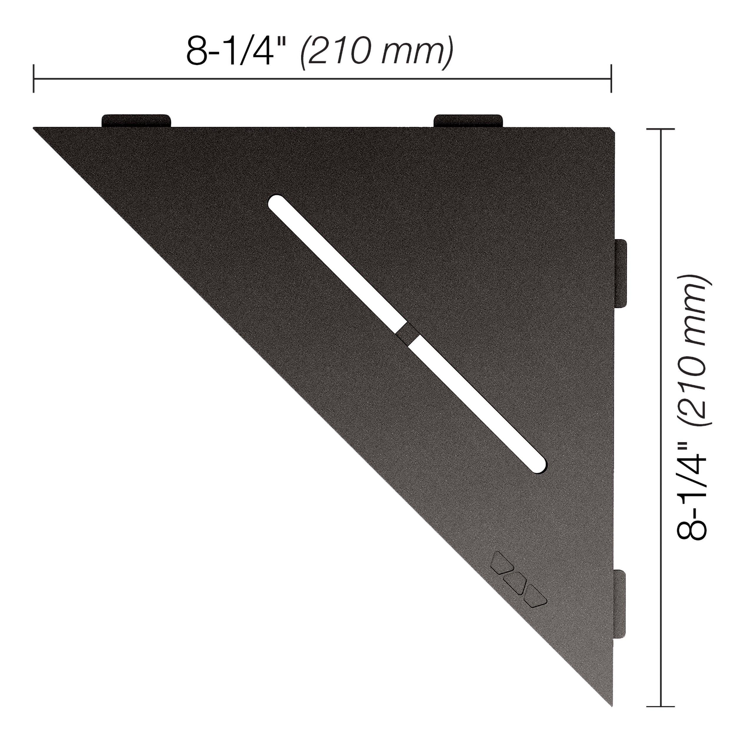 Schluter Shelf Triangular Corner Pure Dark Anthracite