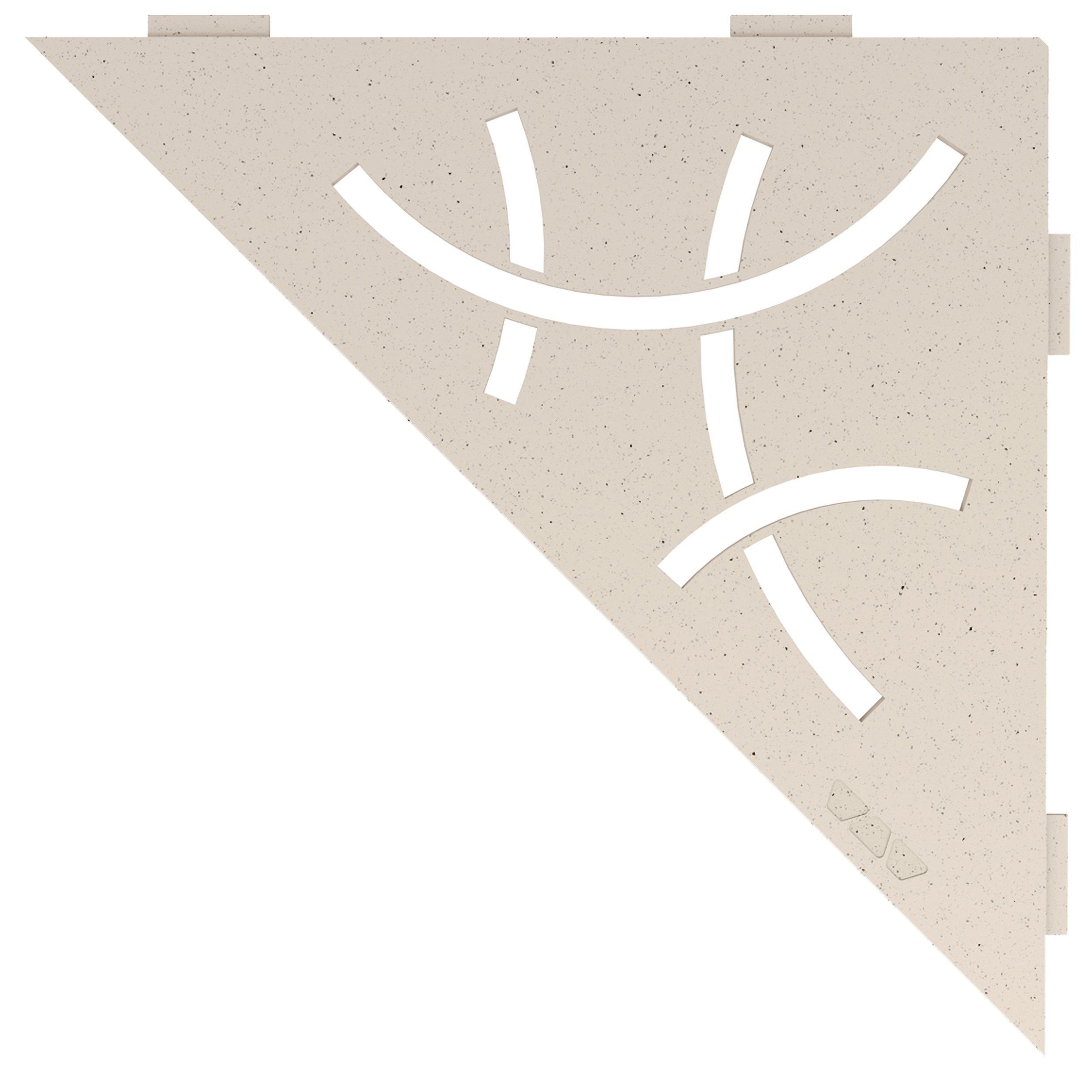 Schluter Shelf Triangular Corner Curve Ivory