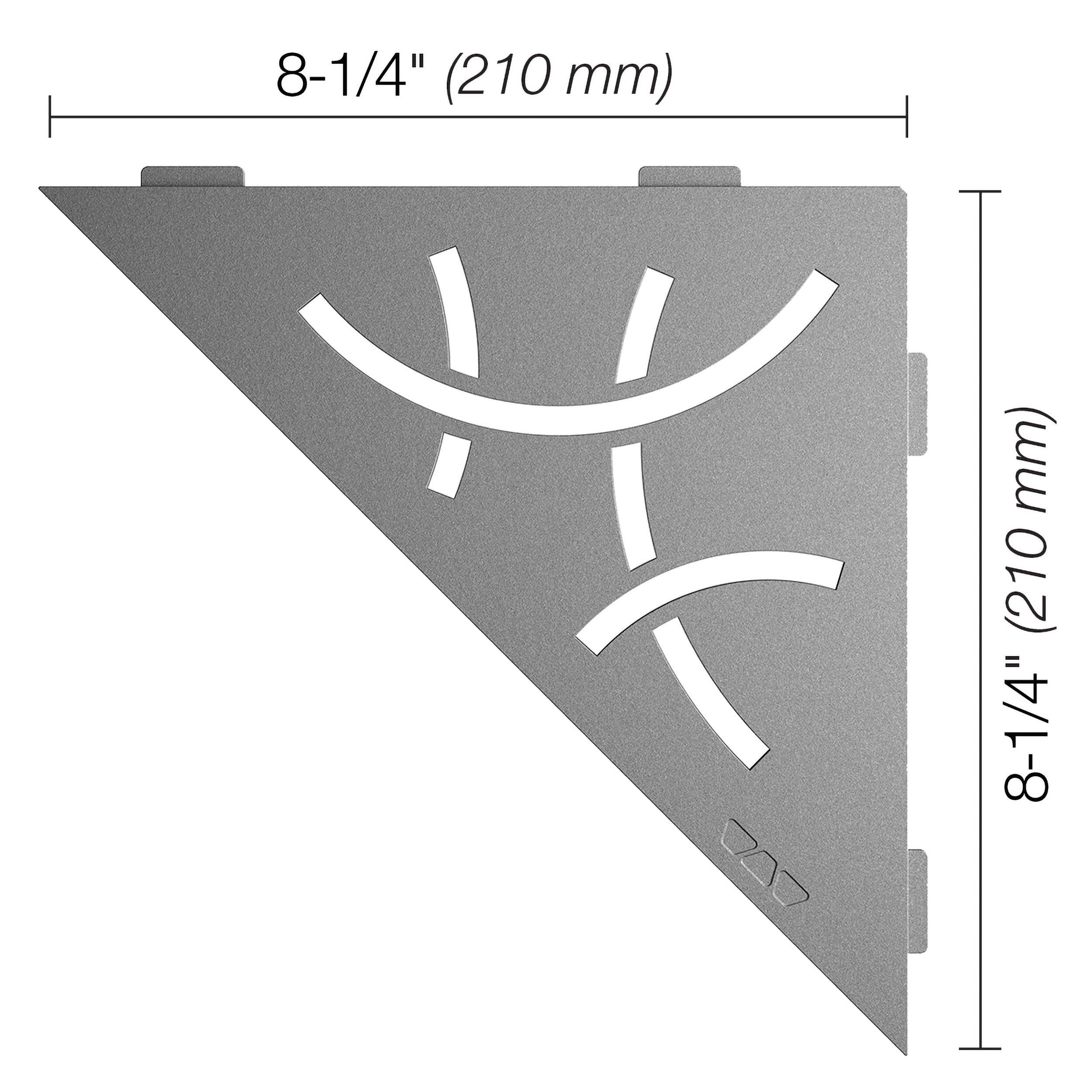 Schluter Shelf Triangular Corner Curve Pewter