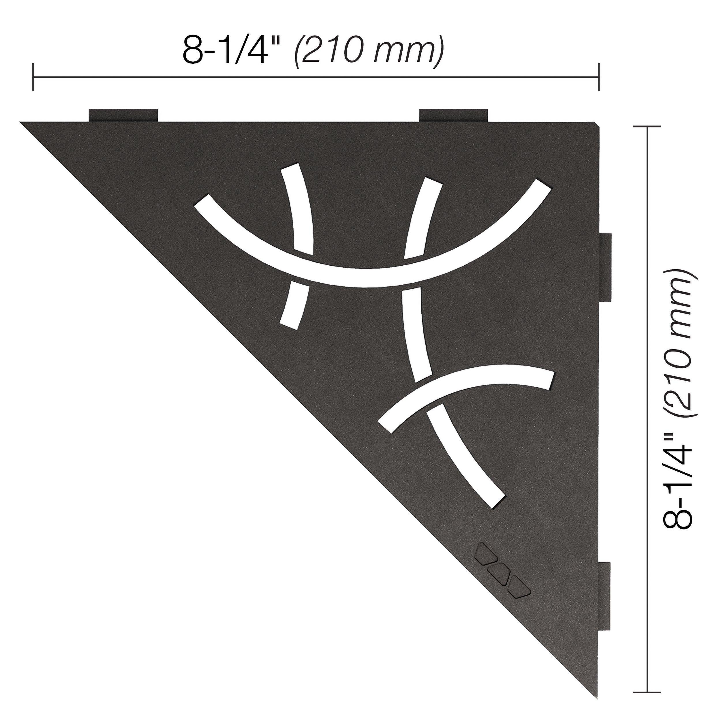 Schluter Shelf Triangular Corner Curve Dark Anthracite