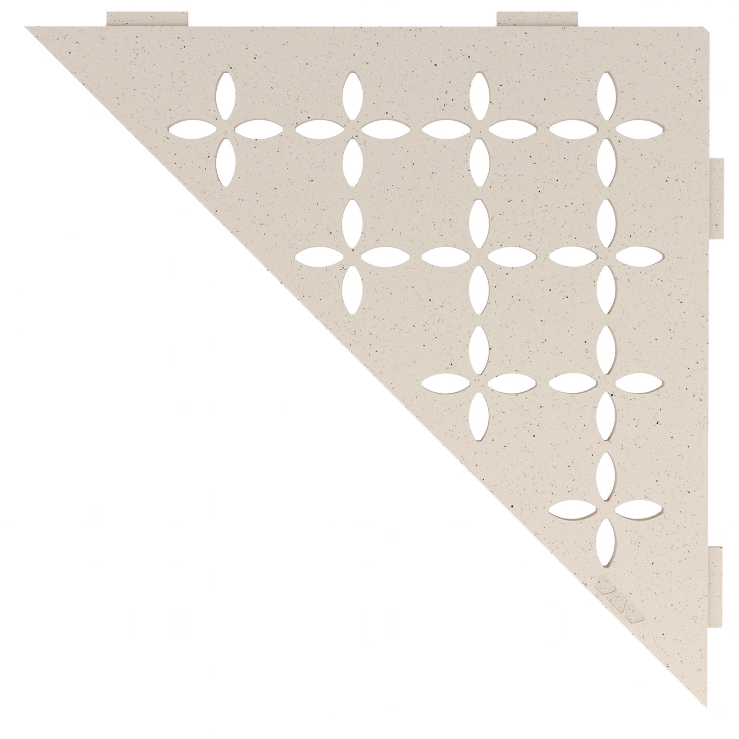 Schluter Shelf Triangular Corner Floral Ivory