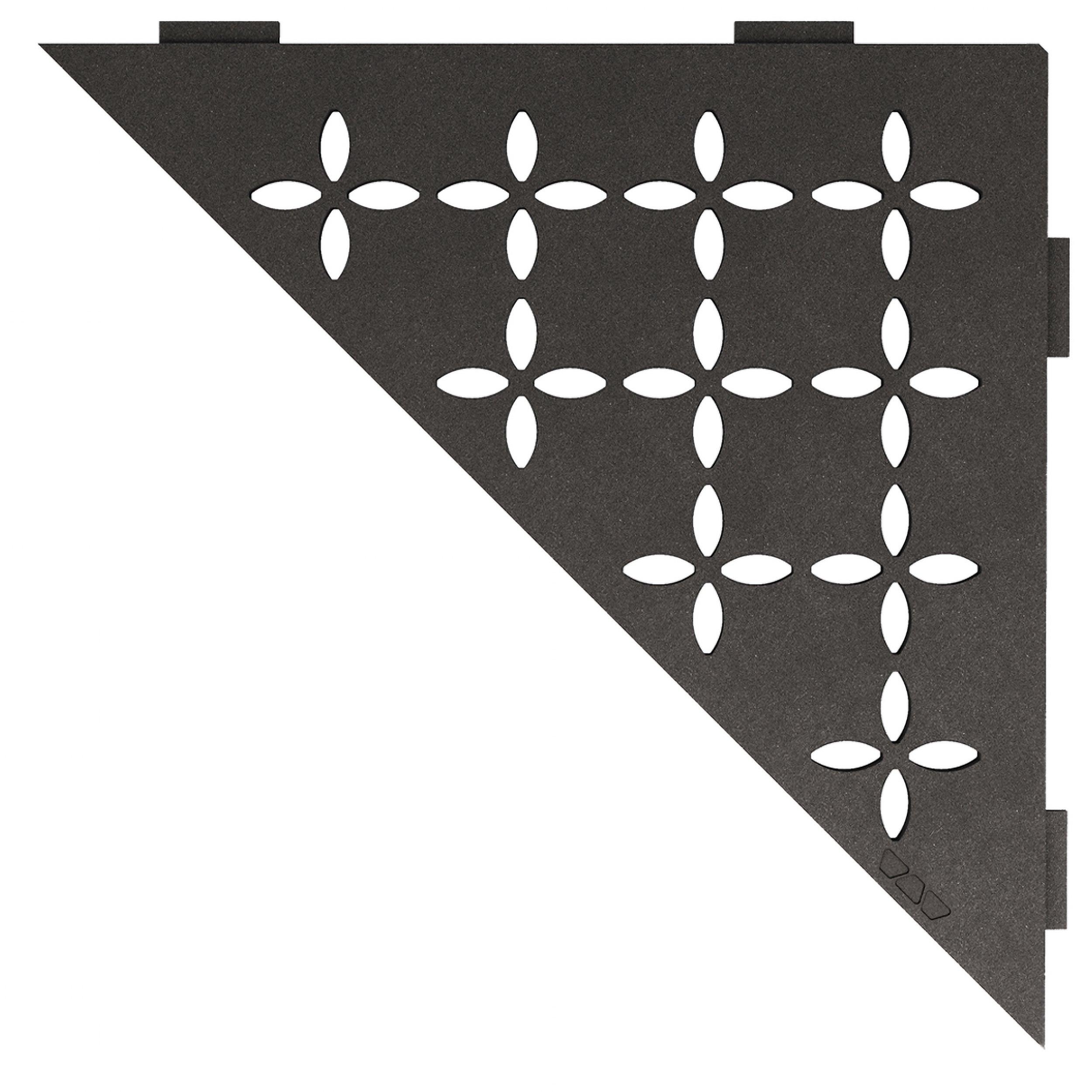 Schluter Shelf Triangular Corner Floral Dark Anthracite