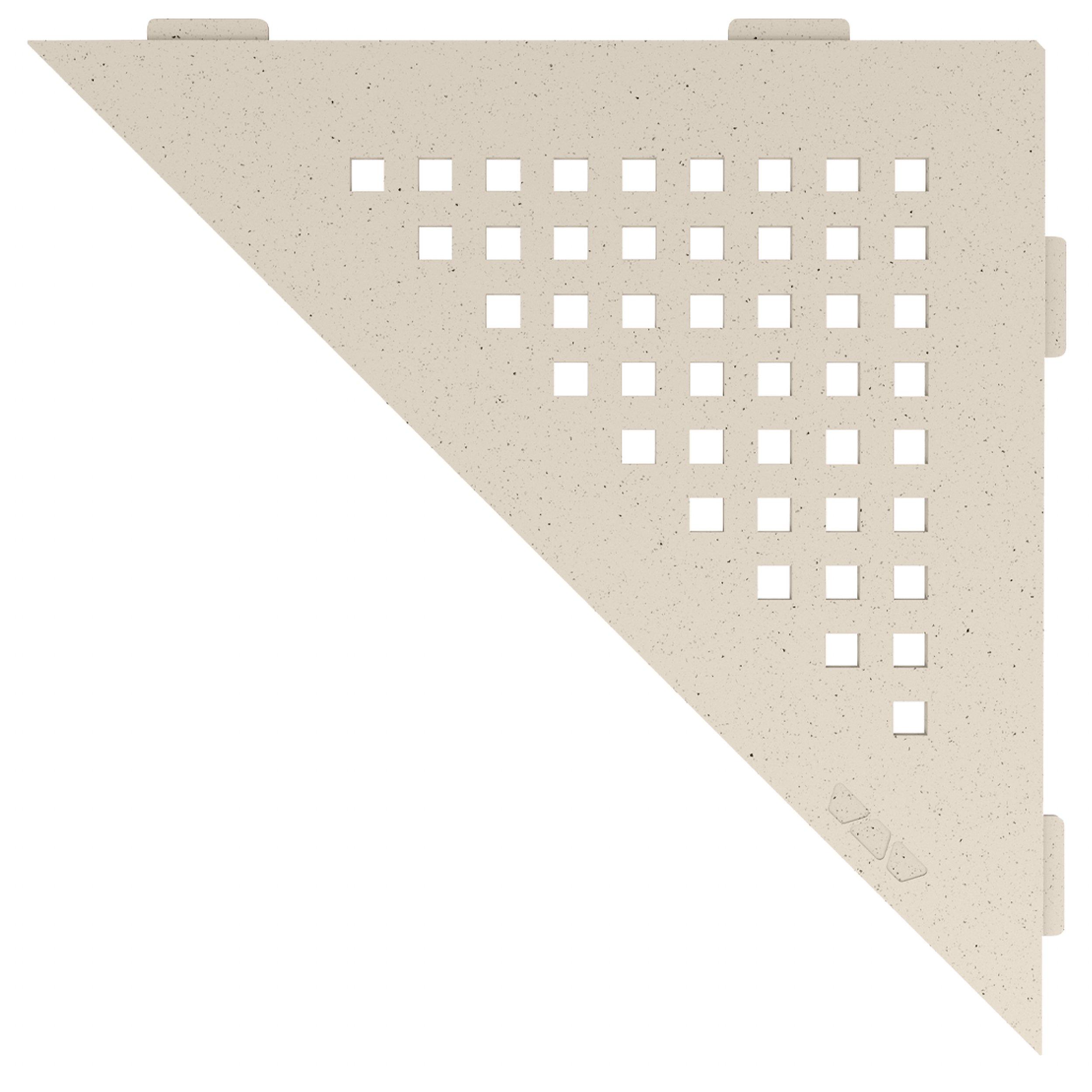 Schluter Shelf Triangular Corner Square Ivory