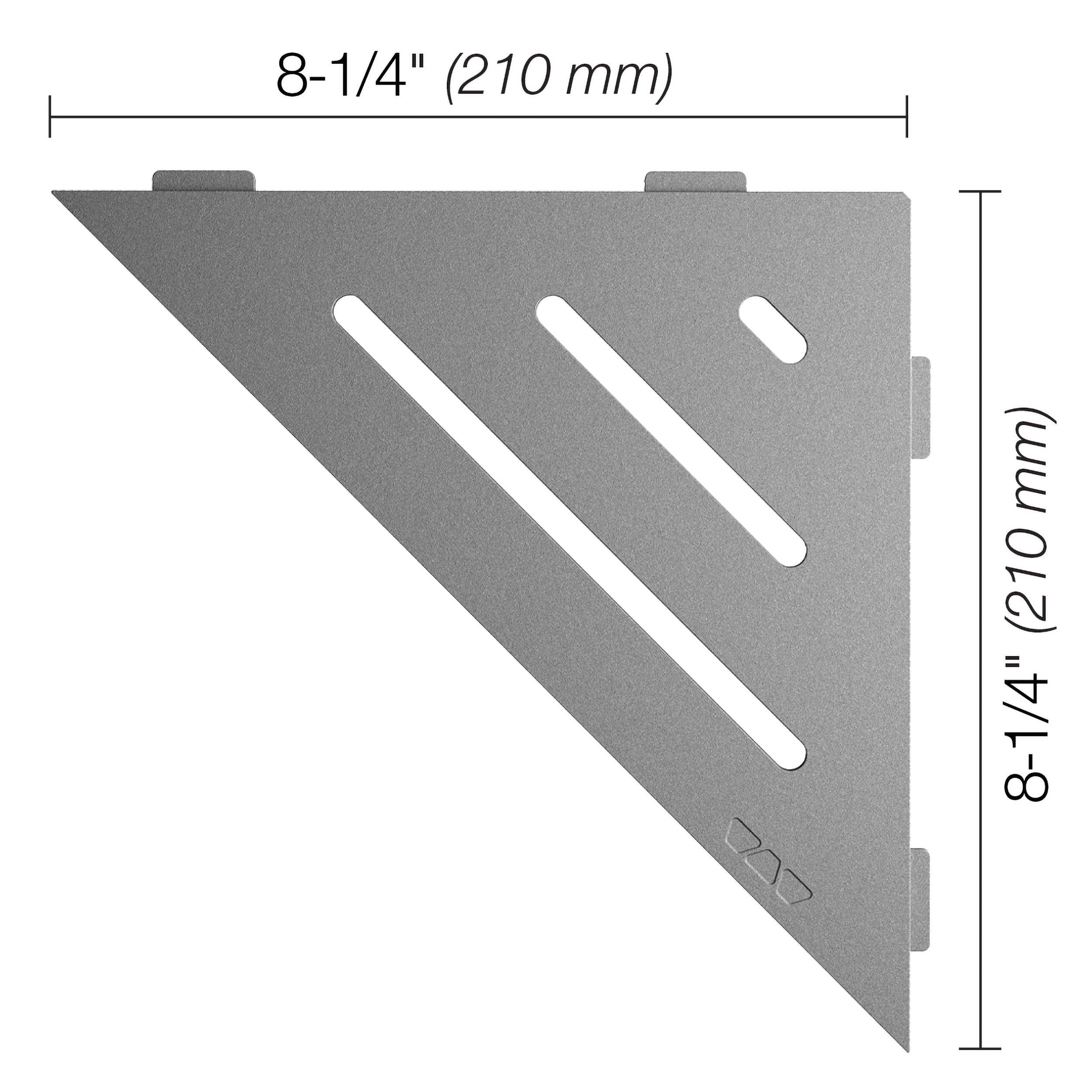 Schluter Shelf Triangular Corner Wave Pewter