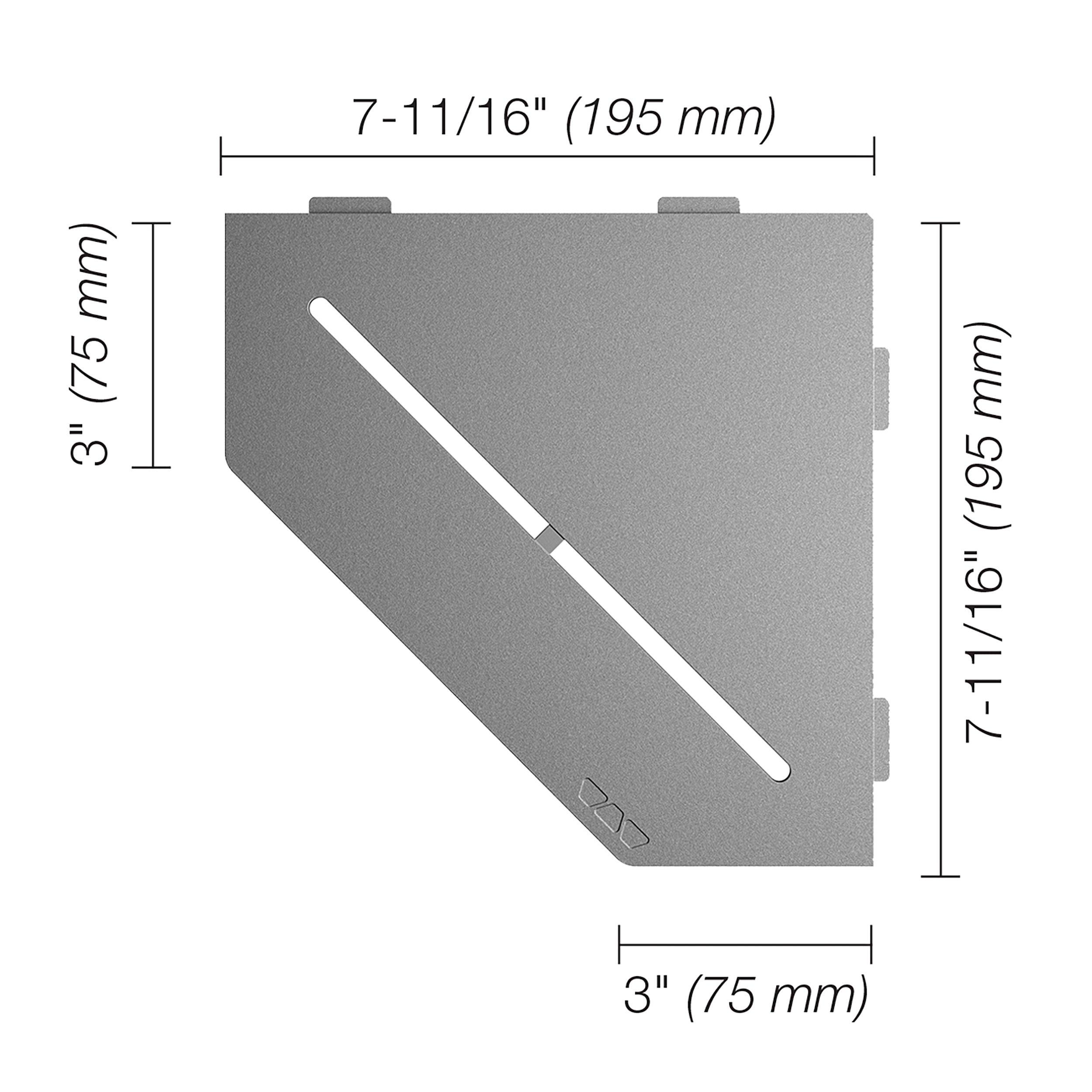 Schluter Shelf Pentagon Corner Pure Pewter
