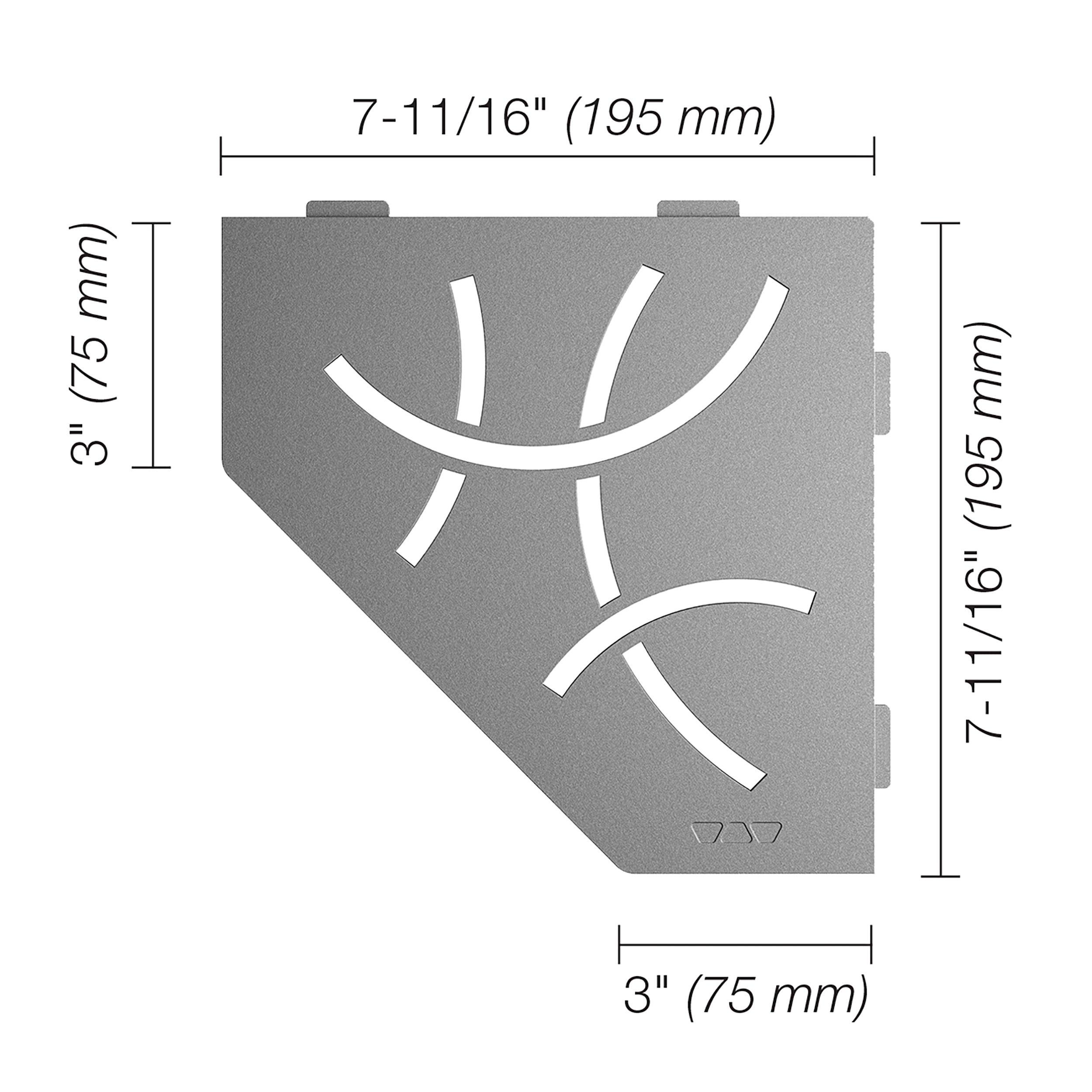 Schluter Shelf Pentagon Corner Curve Pewter