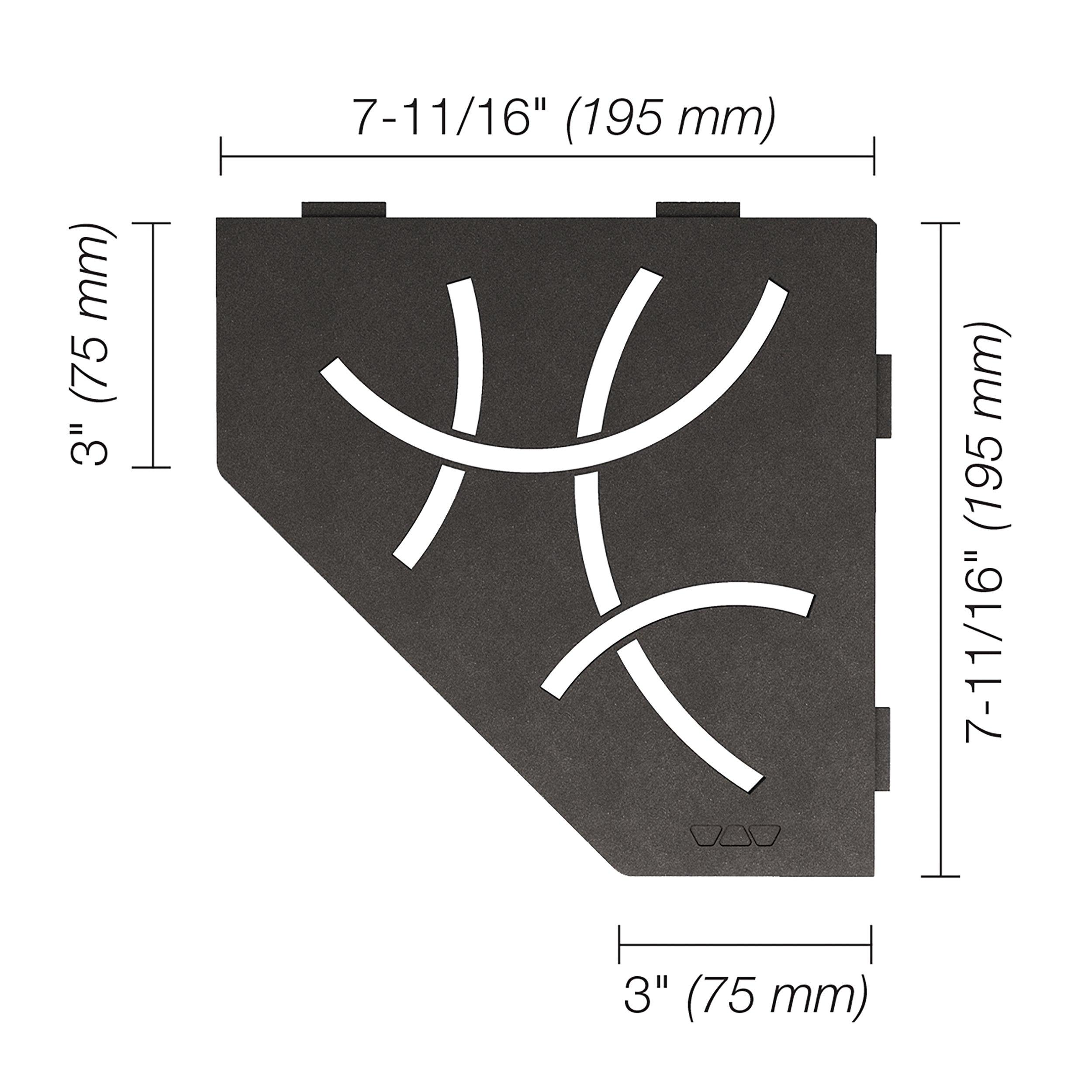 Schluter Shelf Pentagon Corner Curve Dark Anthracite