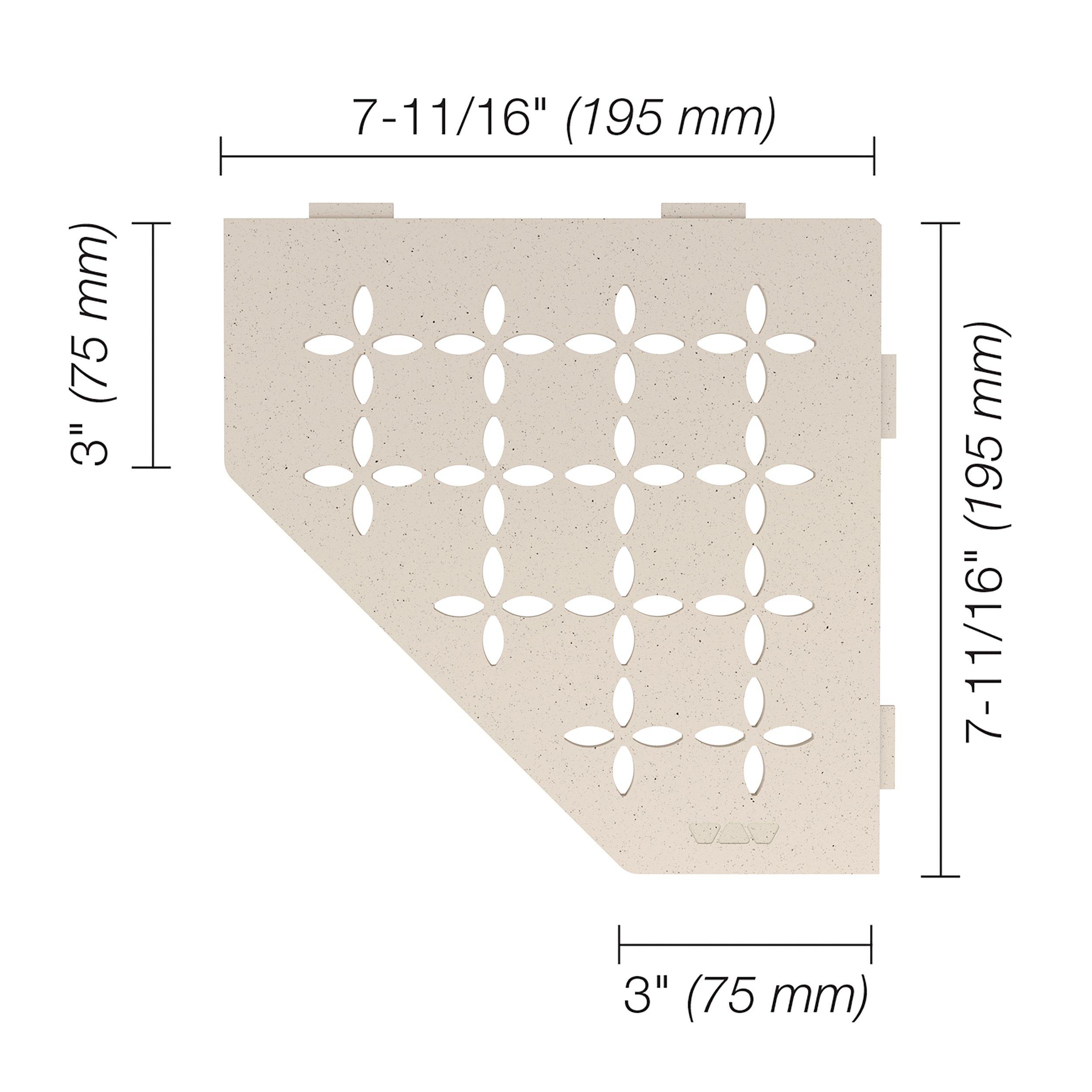 Schluter Floral Pentagon Corner Shelf