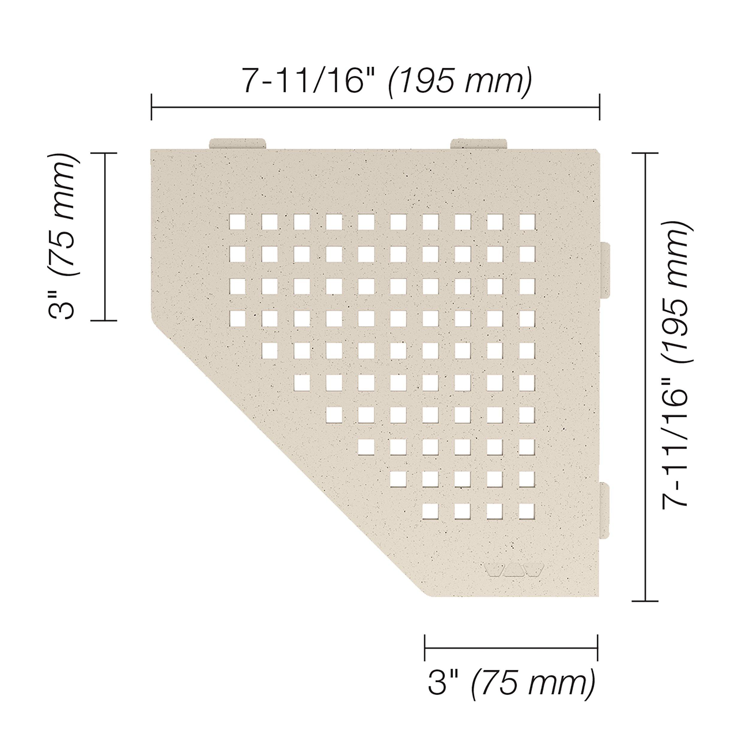 Schluter Square Pentagonal Corner Shelf