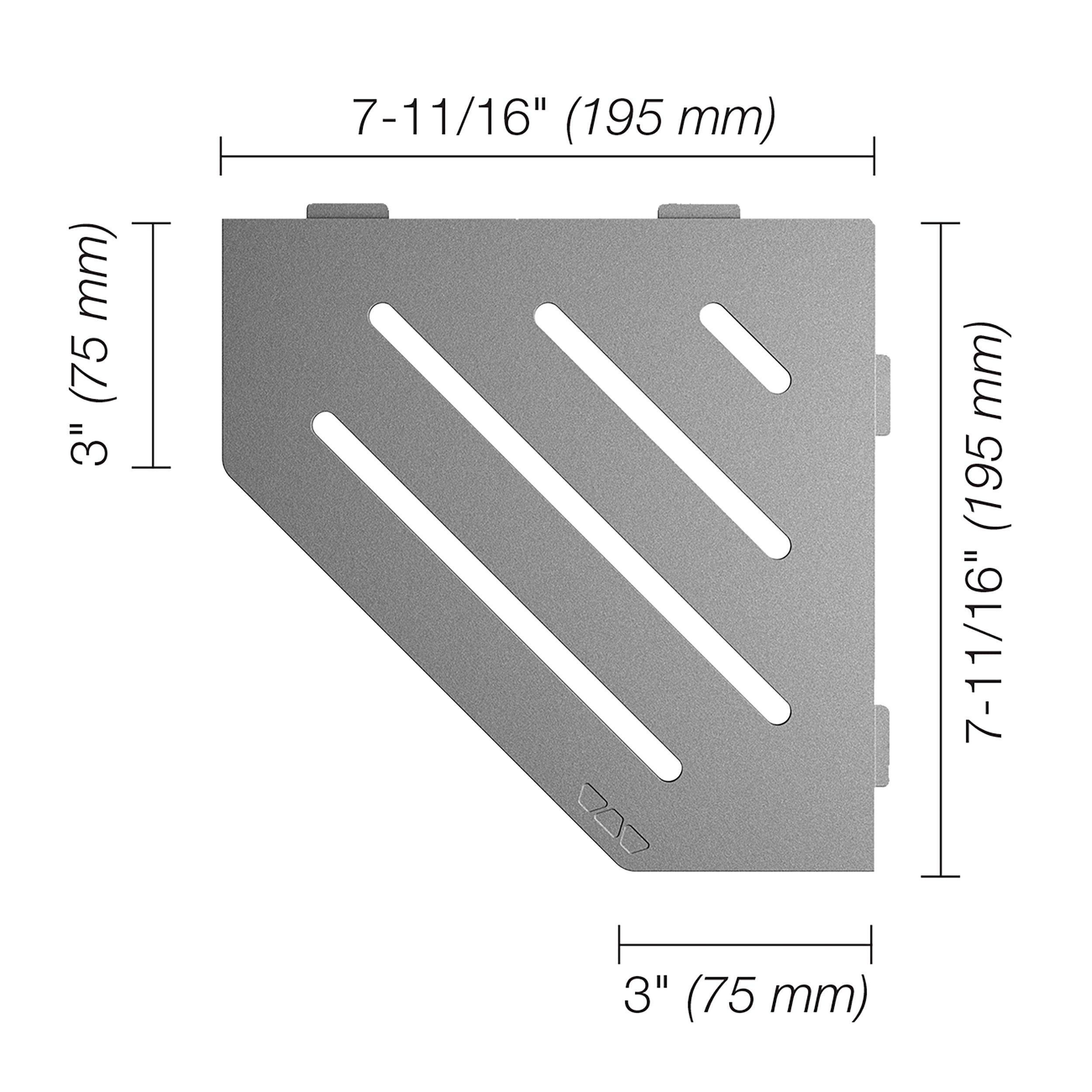 Schluter Shelf Pentagon Corner Wave Pewter