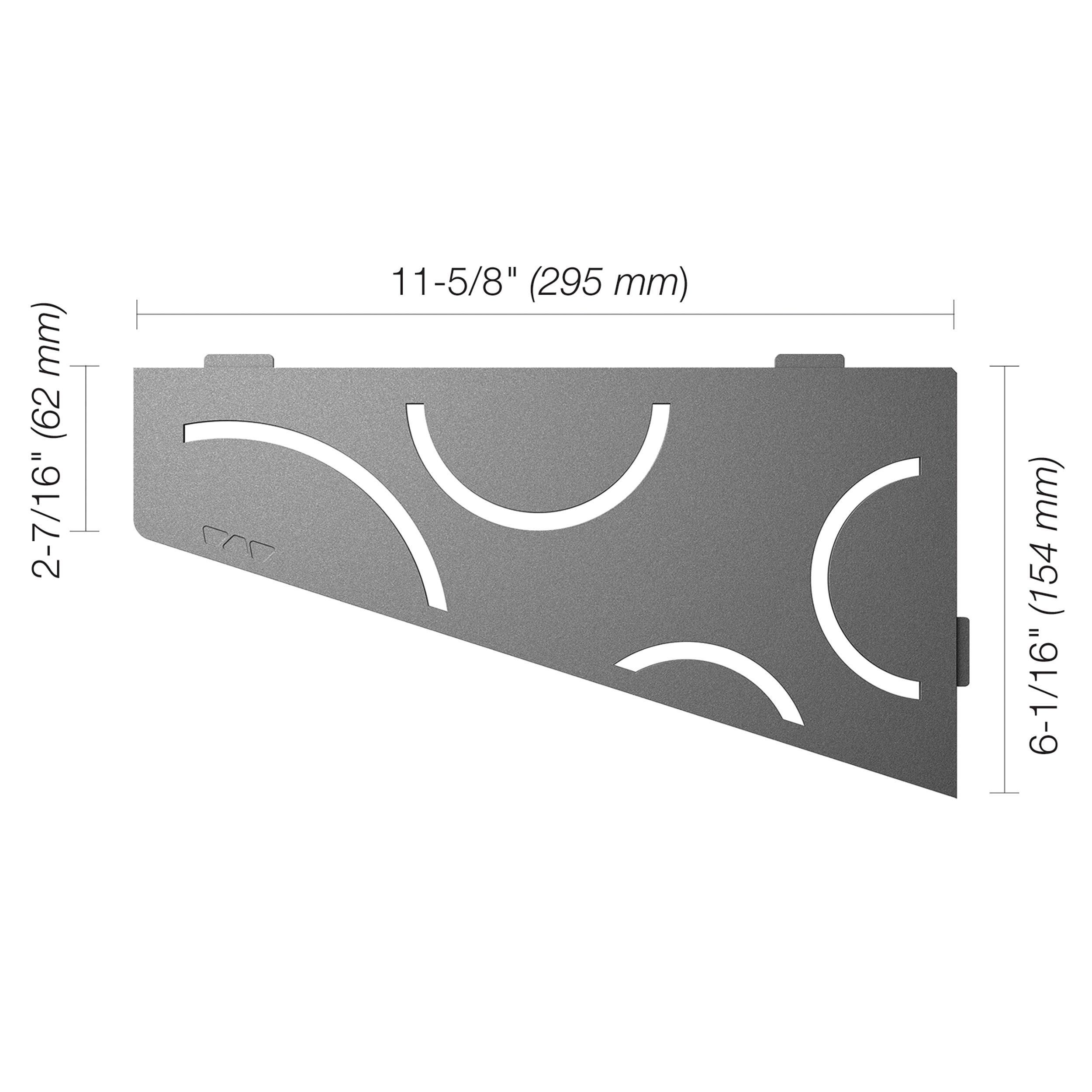 Schluter Shelf Quadrilateral Curve Pewter
