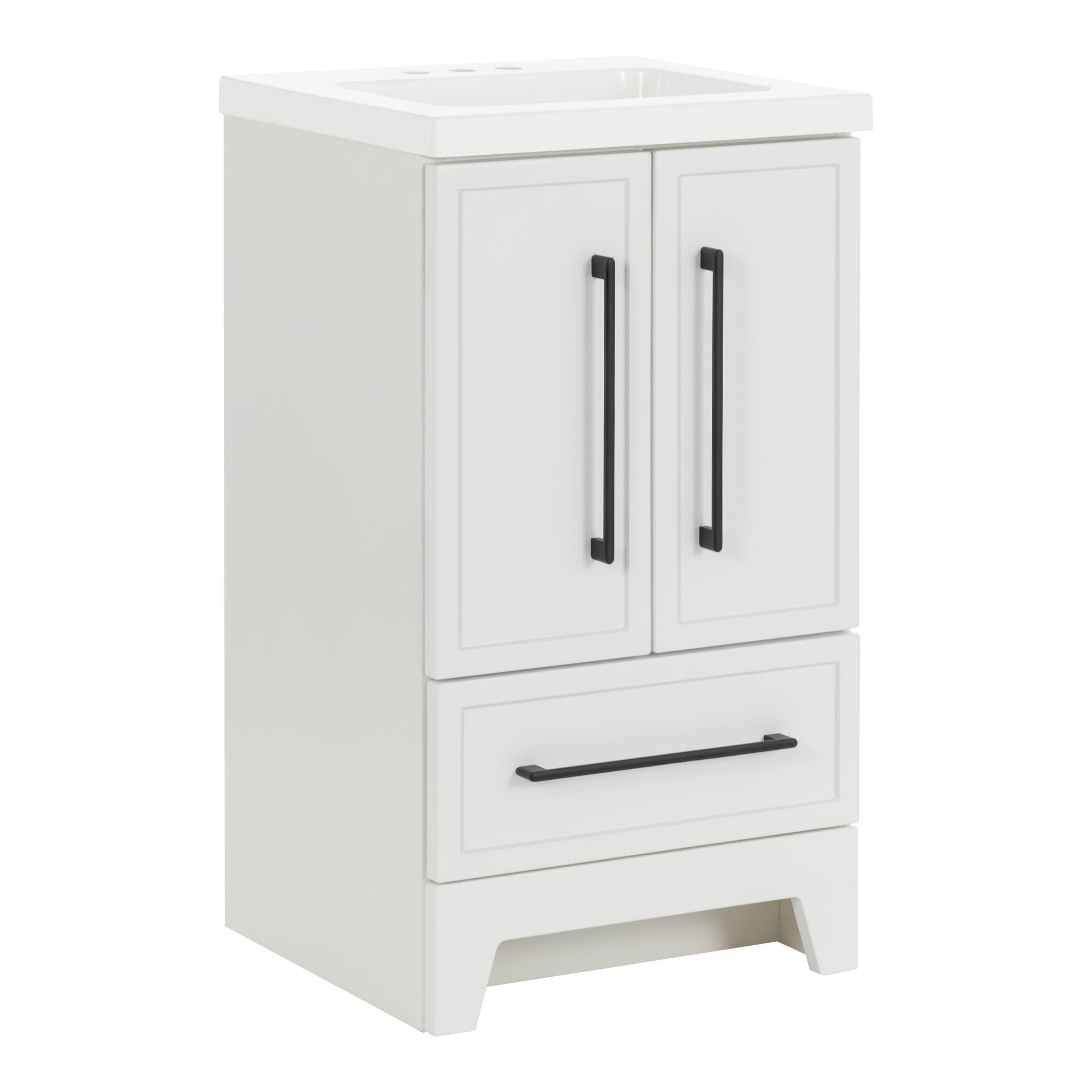 Eli Vanity with Marble Top and Mirror