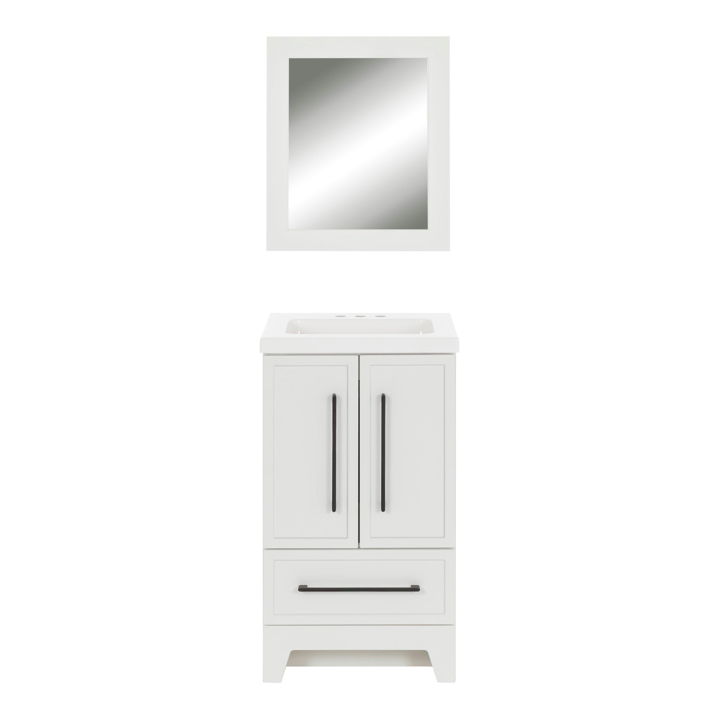 Eli Vanity with Marble Top and Mirror