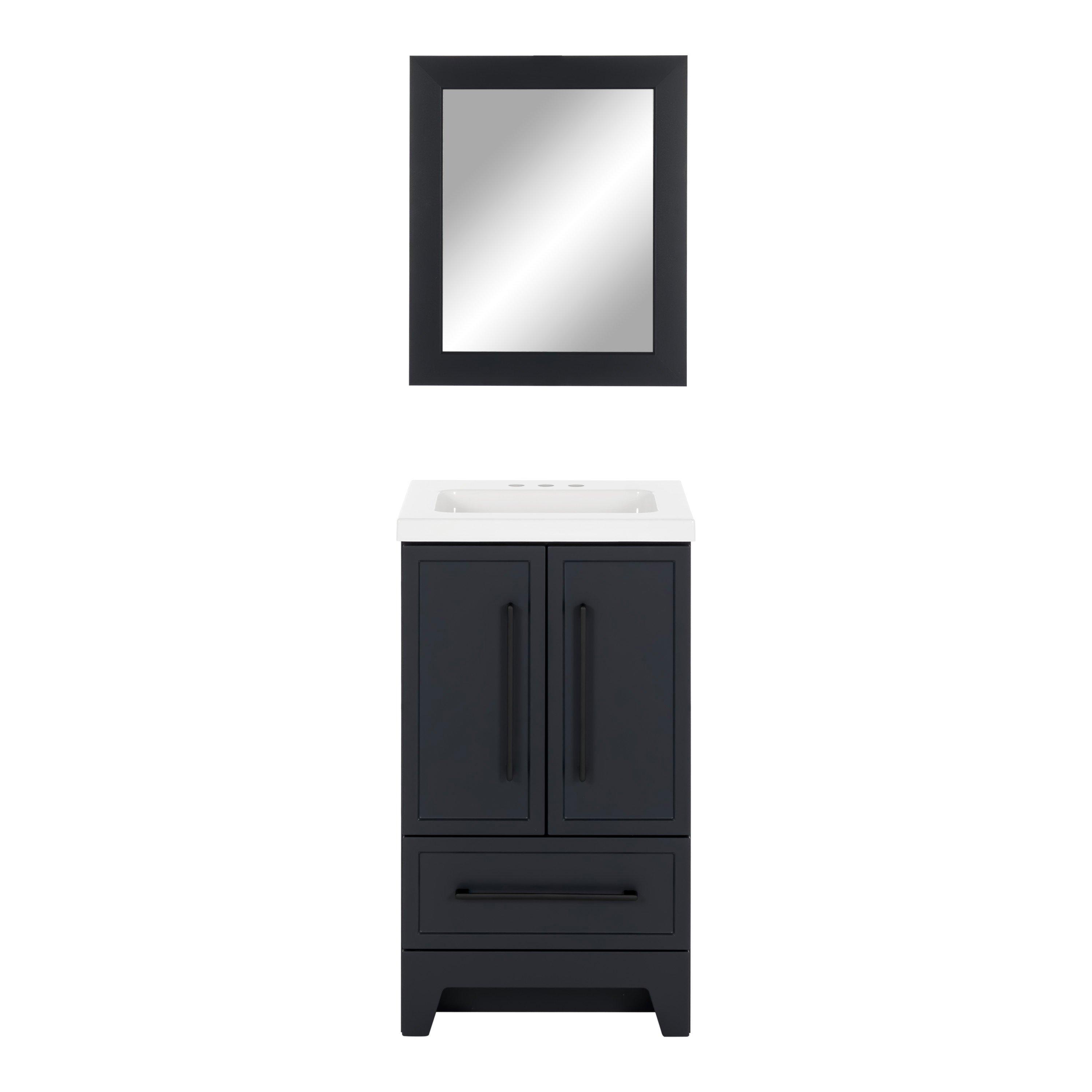 Eli Vanity with Marble Top and Mirror