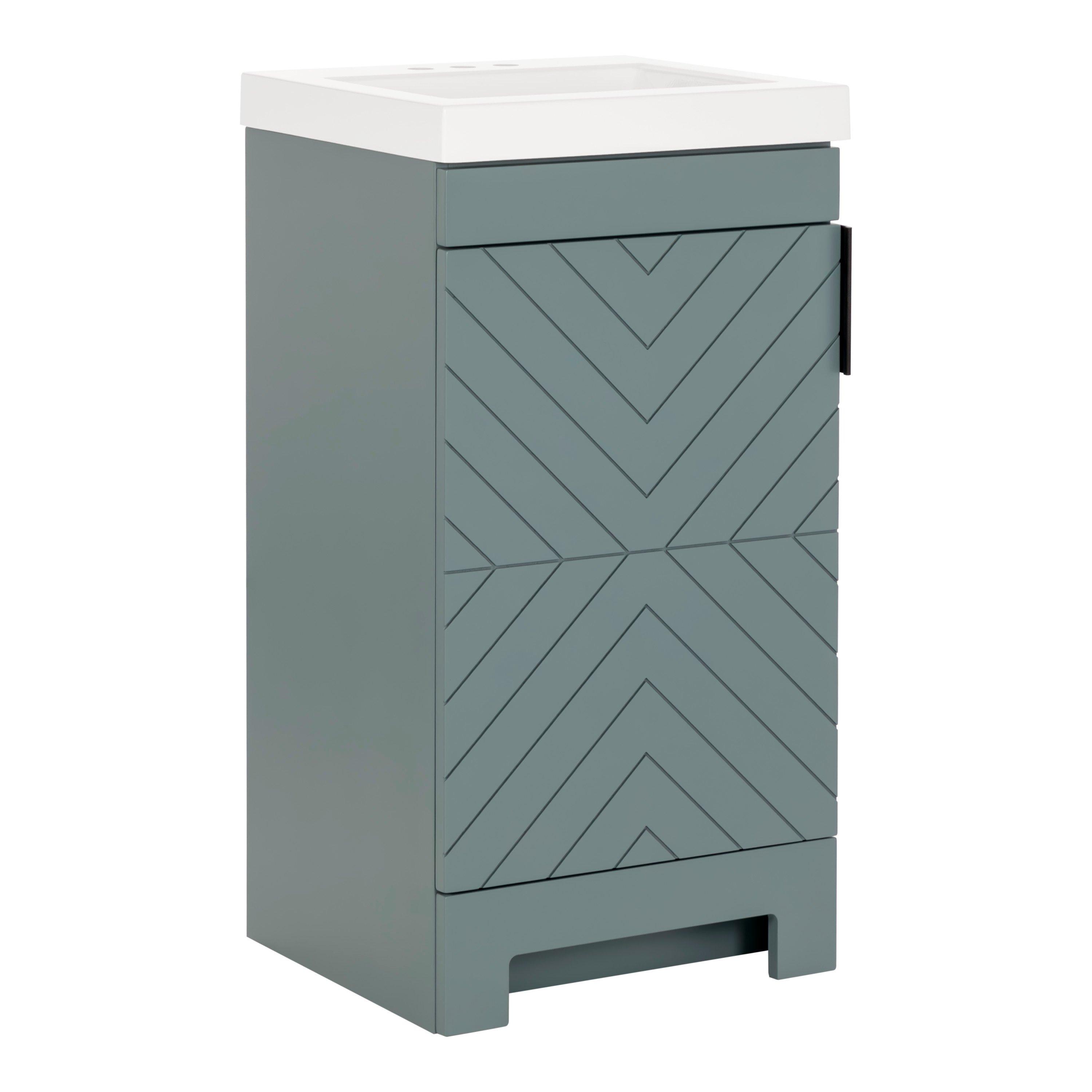 Bexley 19 in. Sage Vanity with Cultured Marble Top Includes Mirror