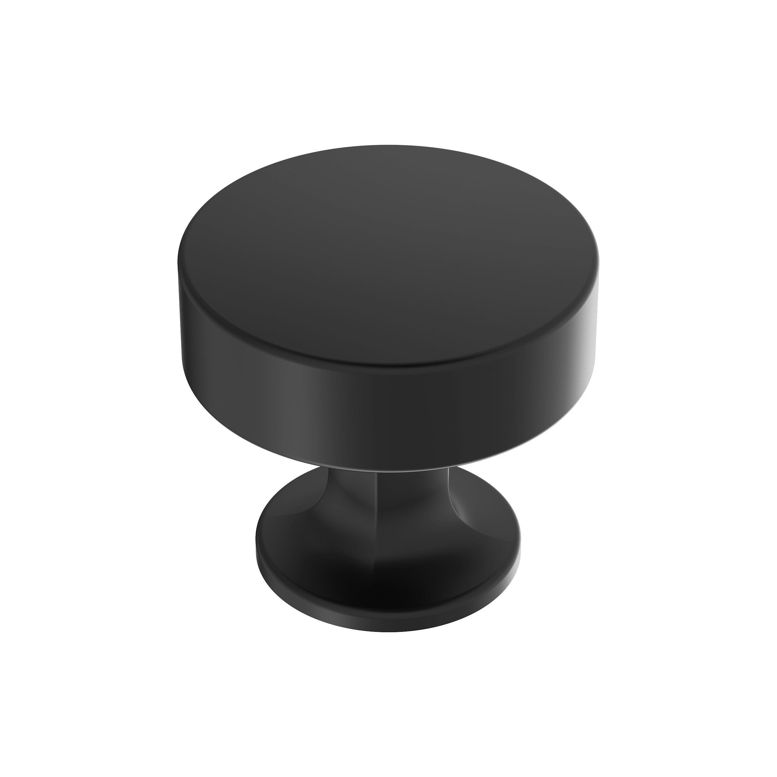 Everett 1-5/16 in. Matte Black Cabinet Knob