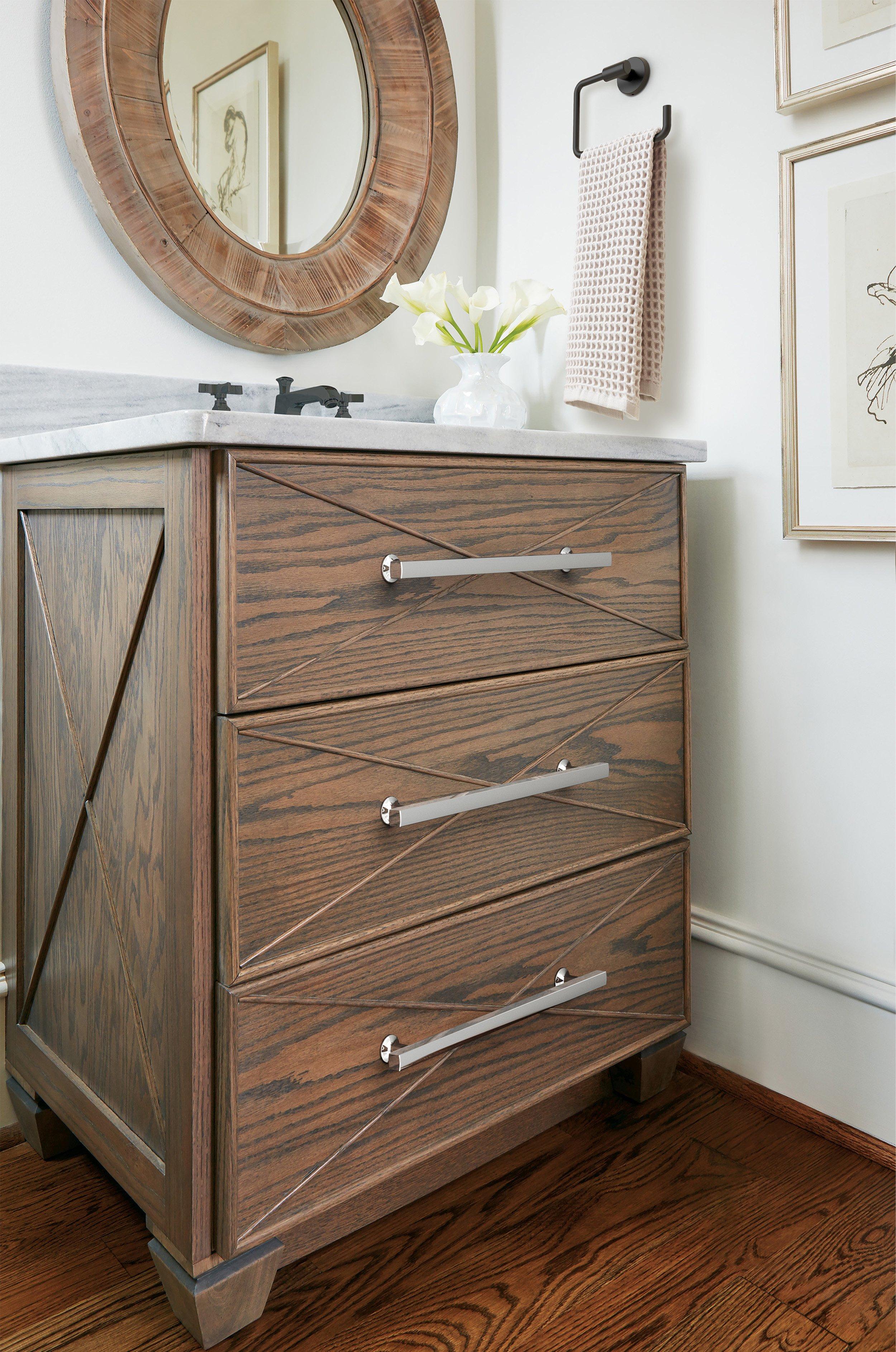 Everett 10-1/16 in. Center-to-Center Polished Chrome Cabinet Pull