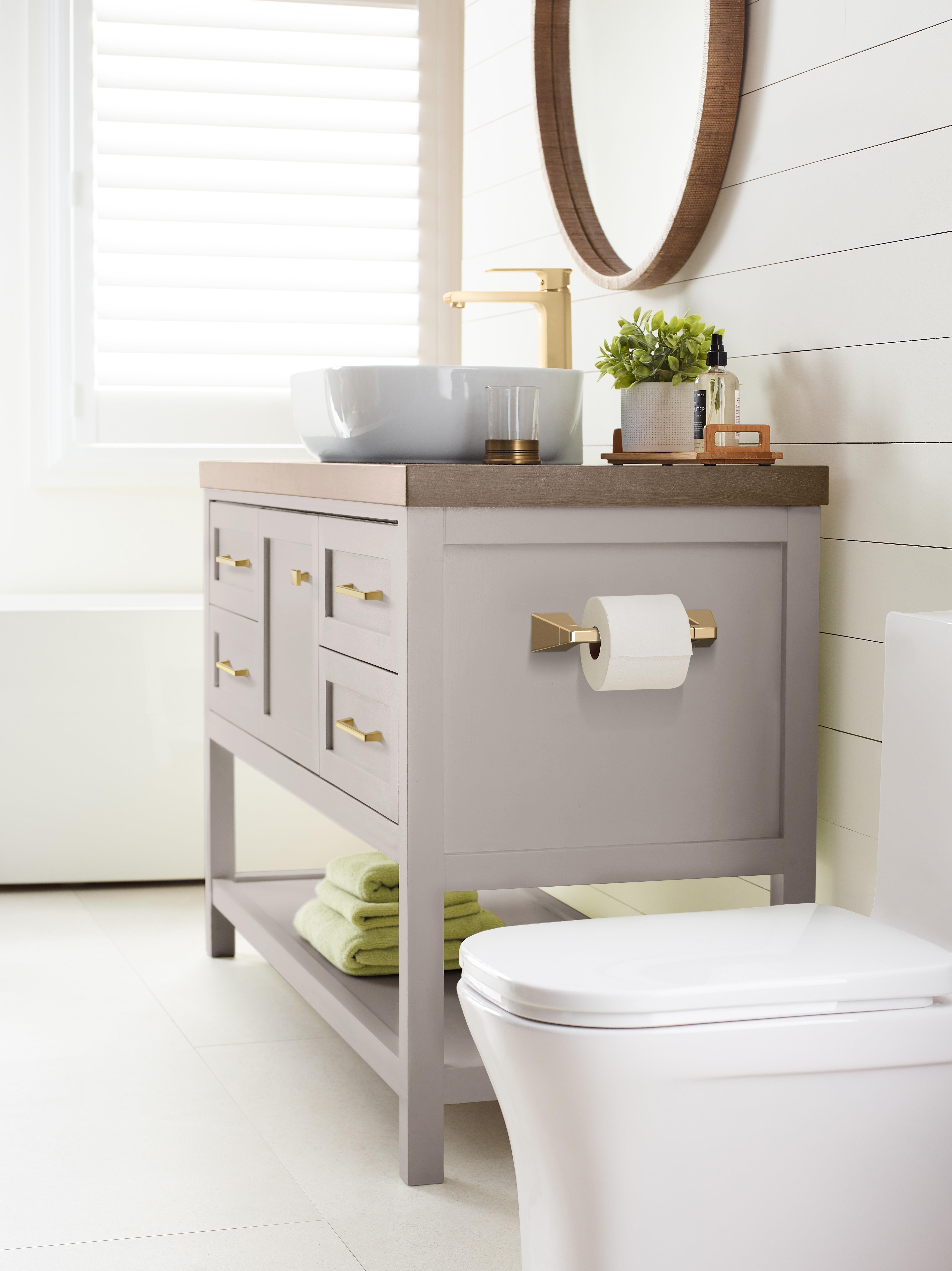 Blackrock 3-3/4 in. Center-to-Center Champagne Bronze Cabinet Pull