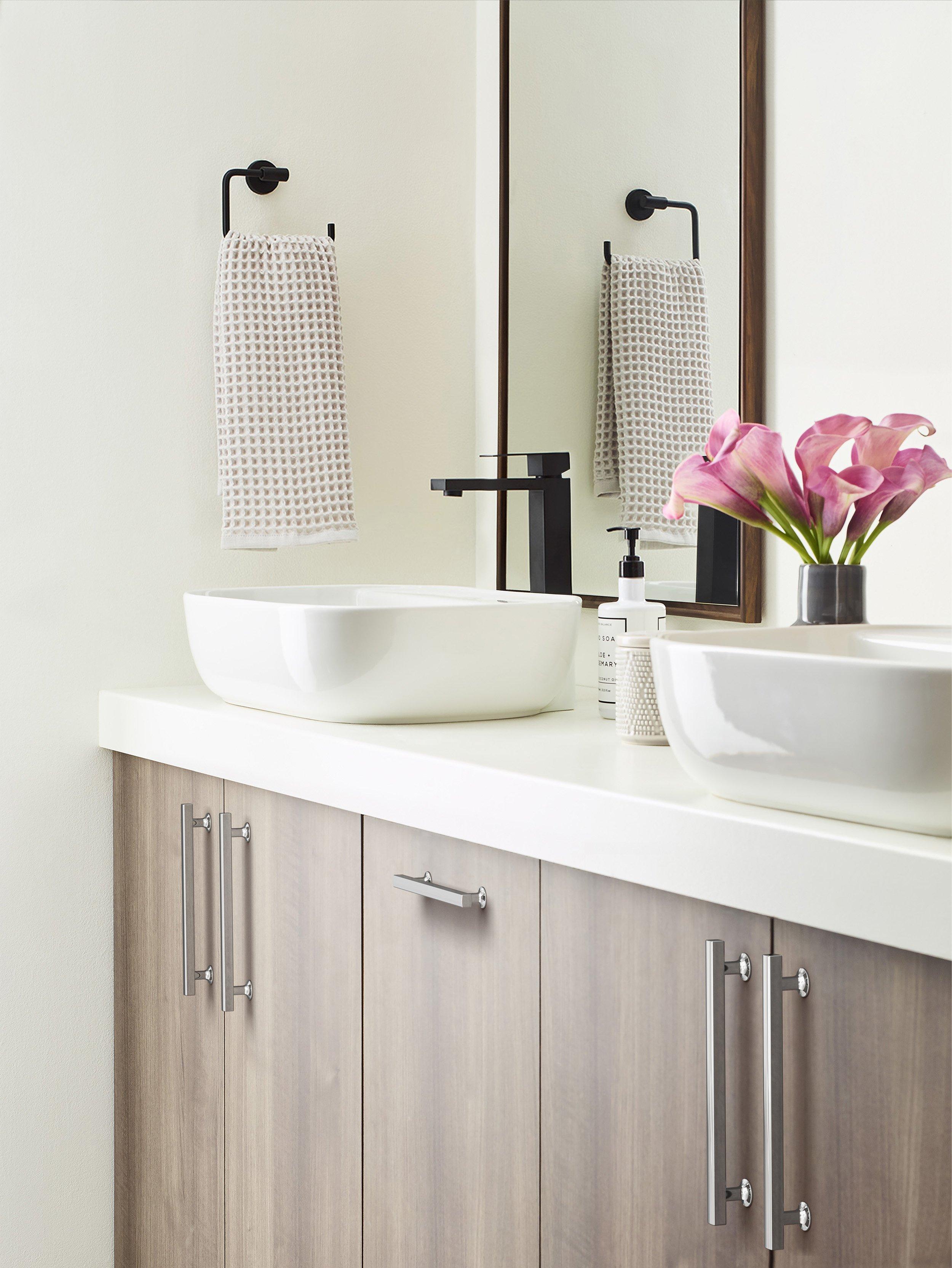 Everett 6-5/16 in. Center-to-Center Polished Chrome Cabinet Pull