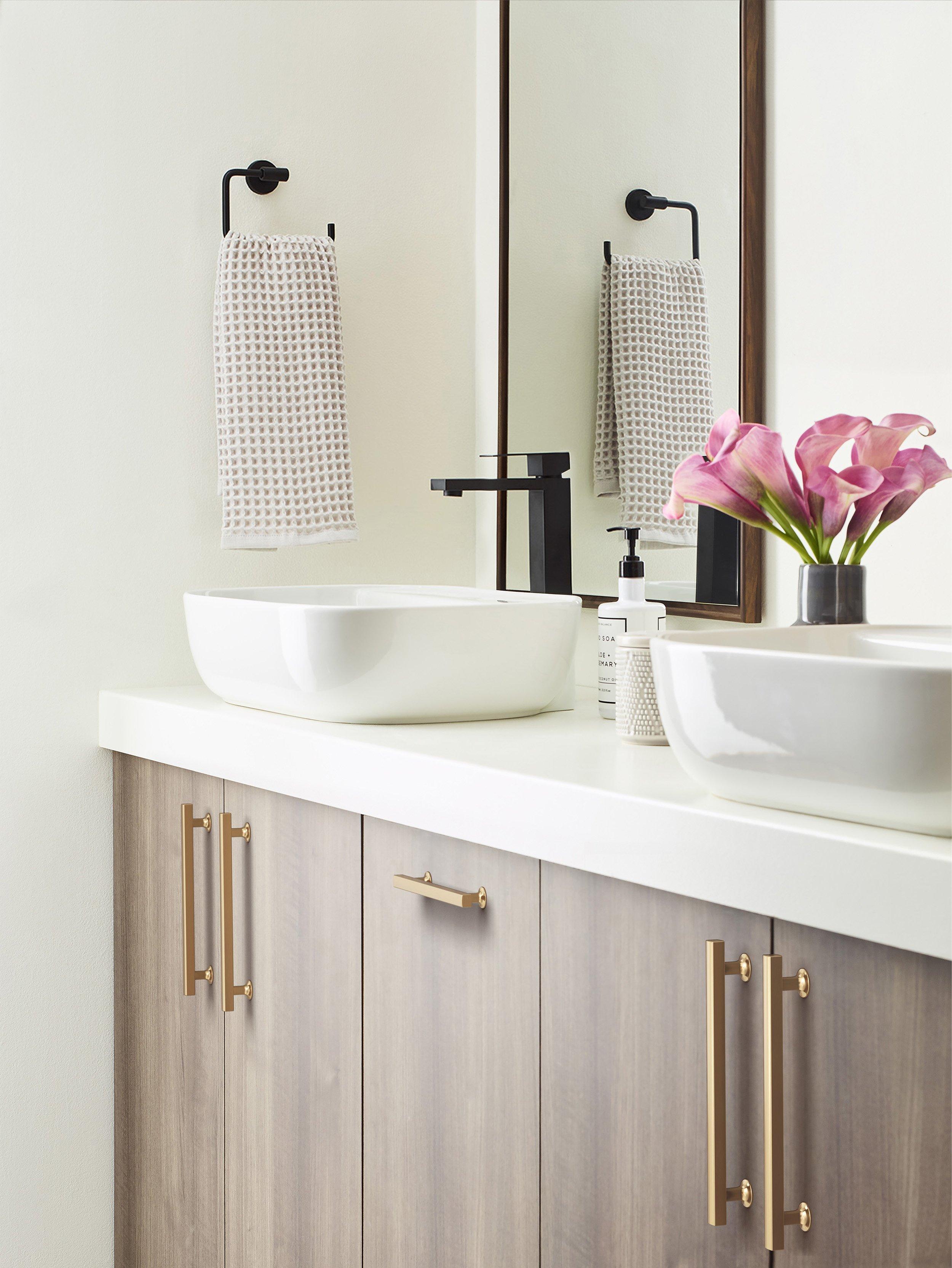 Everett 6-5/16 in. Center-to-Center Champagne Bronze Cabinet Pull